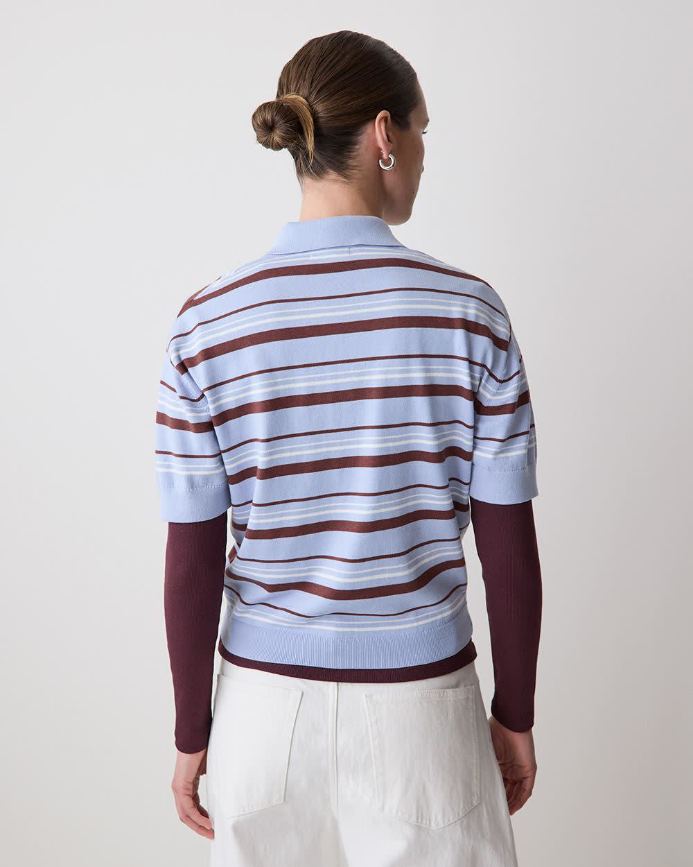 Short-Sleeve Polo Sweater rw&co Great Value Deal