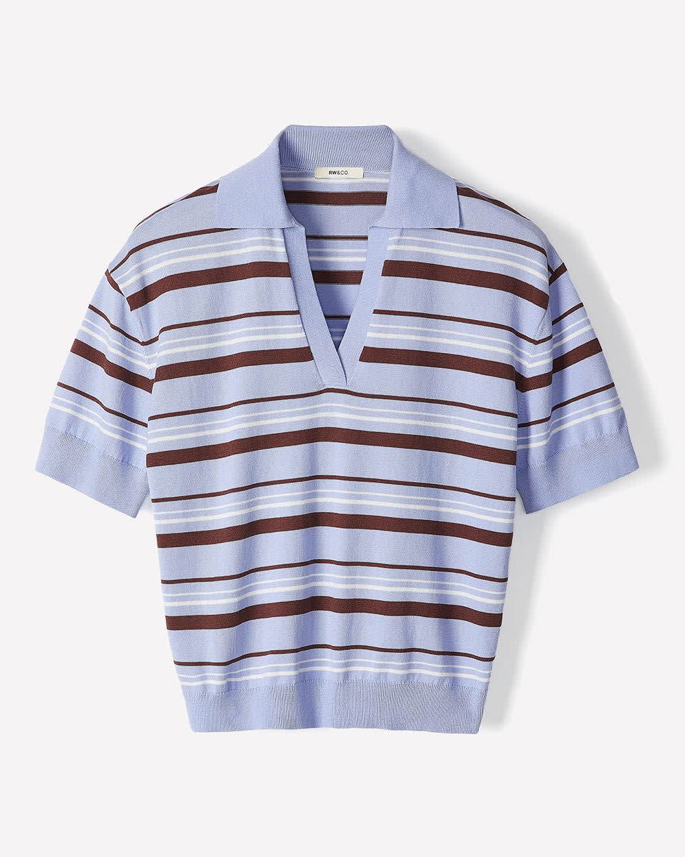 Short-Sleeve Polo Sweater rw&co Great Value Deal