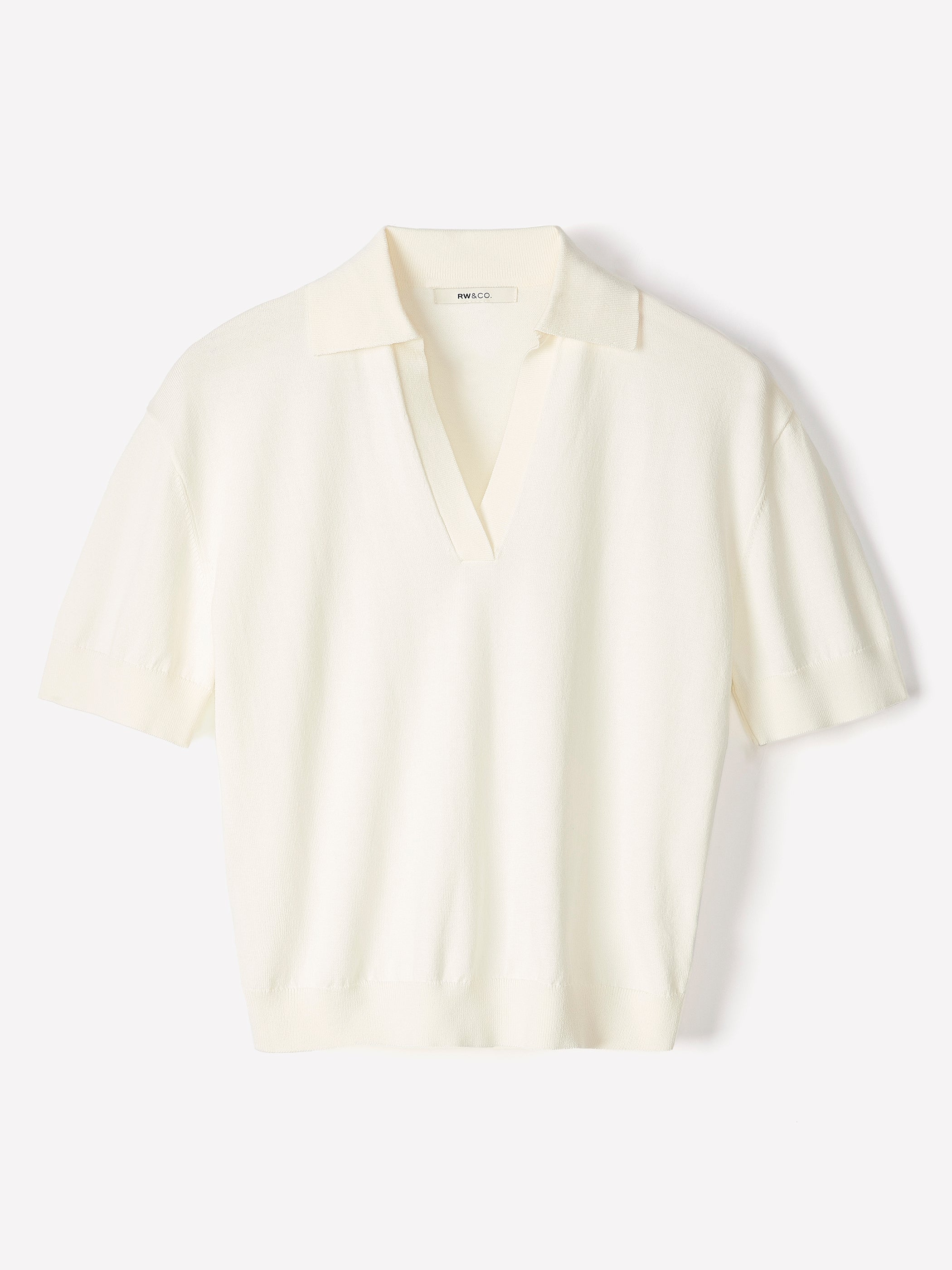 Short-Sleeve Polo Sweater rw&co Great Value Deal