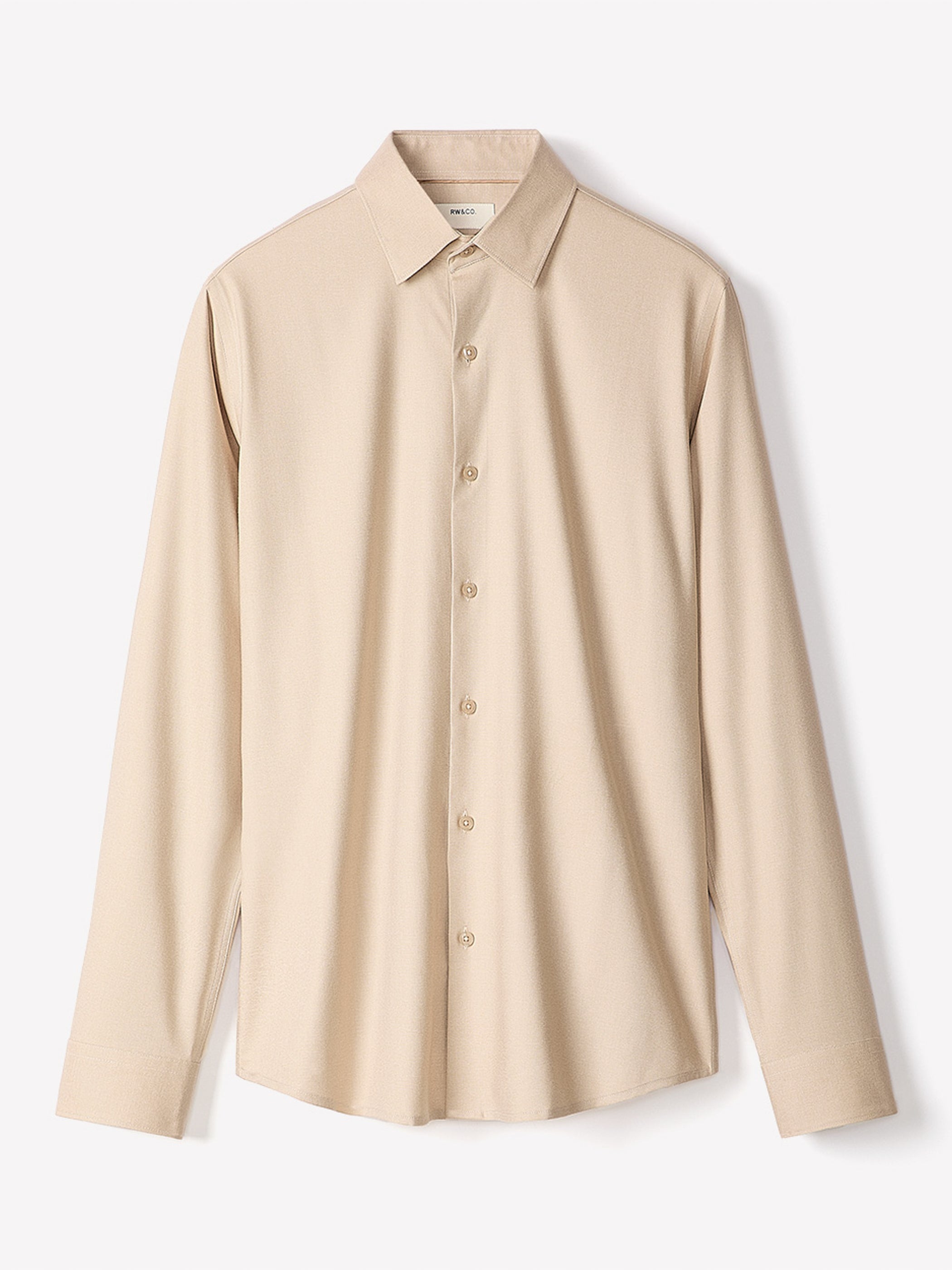 Slim Fit Knit-Like Dress Shirt rw&co Limited Time Discount