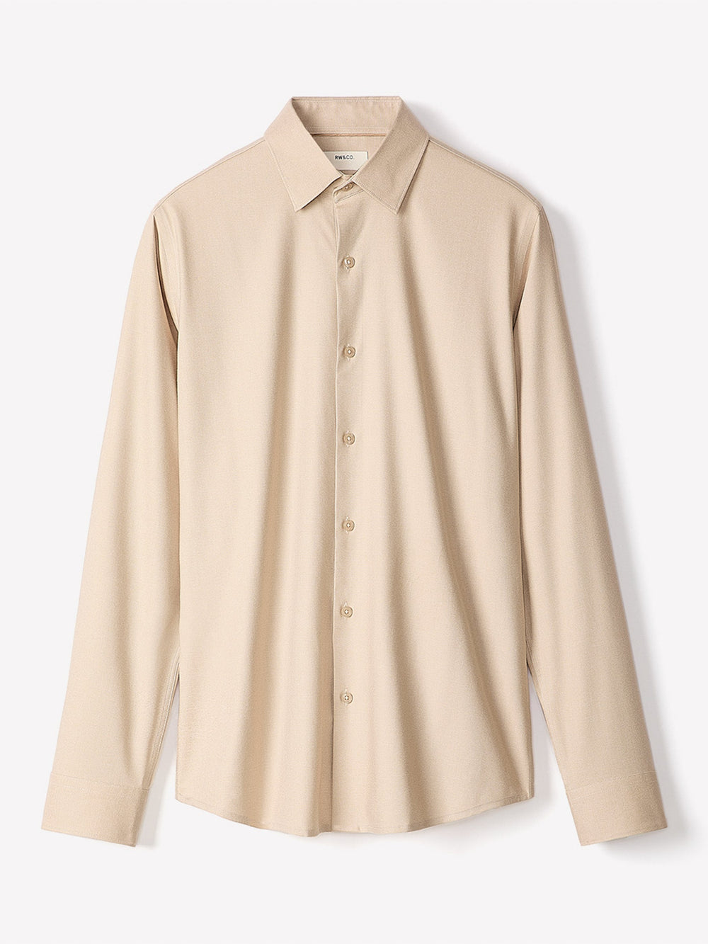 Slim Fit Knit-Like Dress Shirt rw&co Limited Time Discount