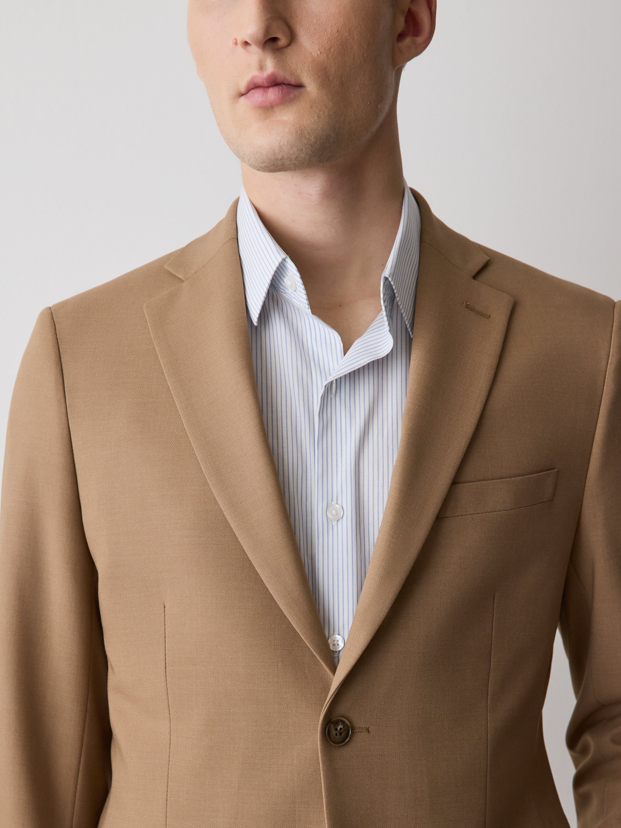 Slim Fit Peachy Camel Suit Blazer rw&co Exclusive Sale Price