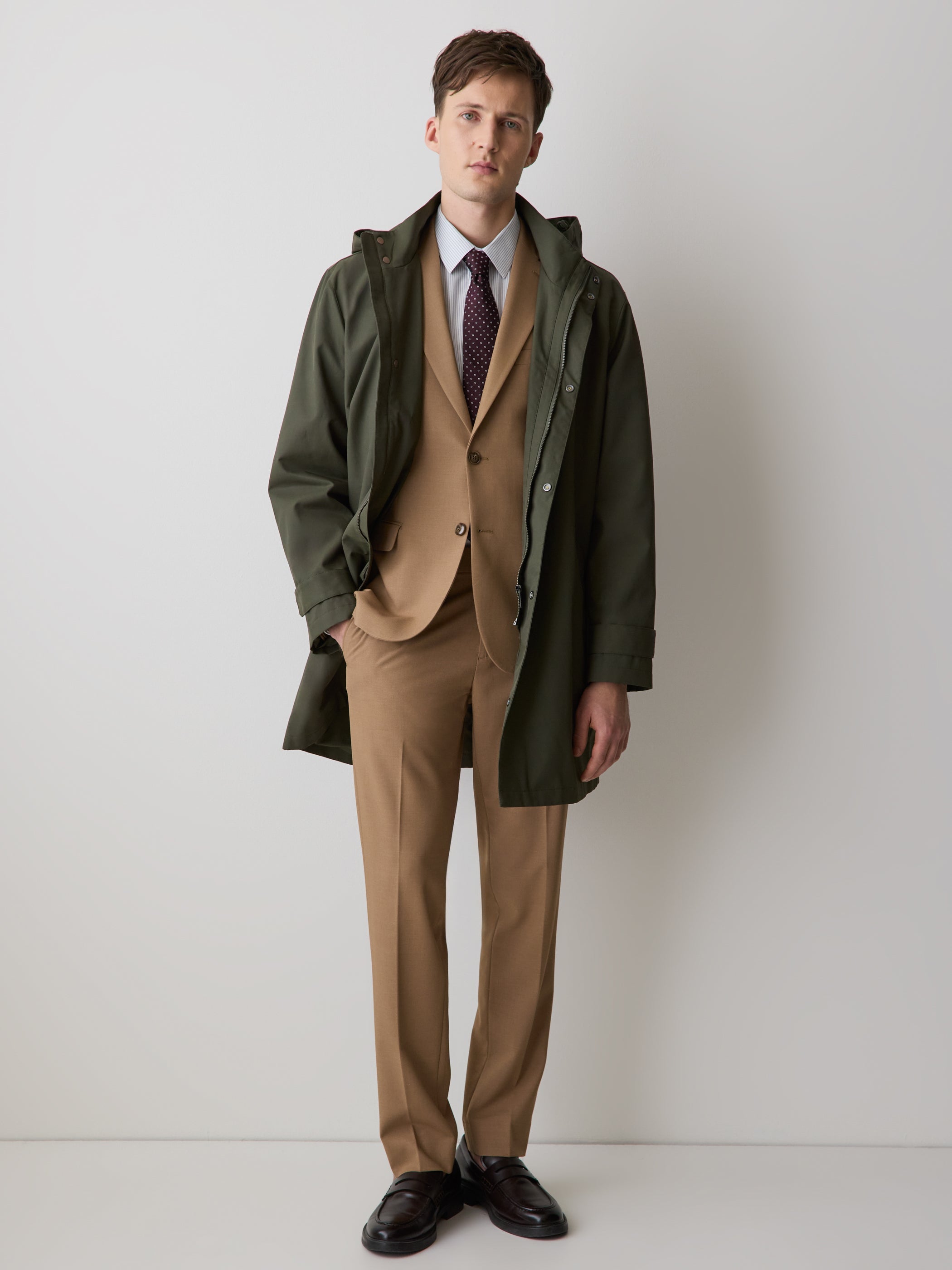 Slim Fit Peachy Camel Suit Pant rw&co On Sale