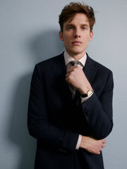 Slim Fit Navy Wool Suit Blazer rw&co Special Promo Price