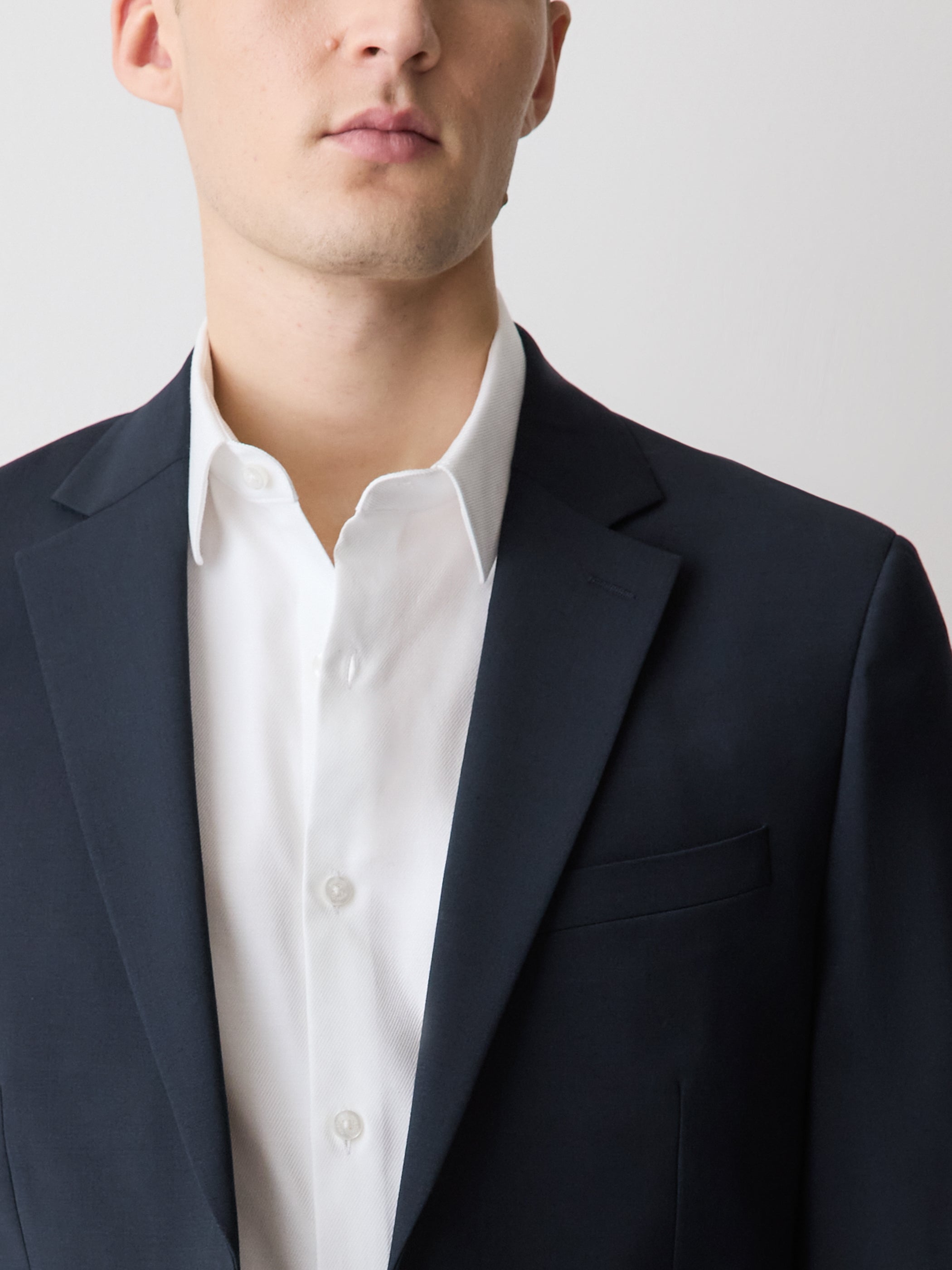 Slim Fit Navy Wool Suit Blazer rw&co Special Promo Price