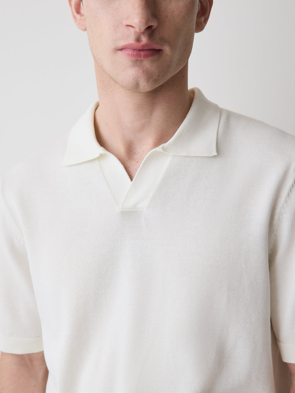 Cotton Short-Sleeve Polo with Johnny Collar rw&co Exclusive Sale Price
