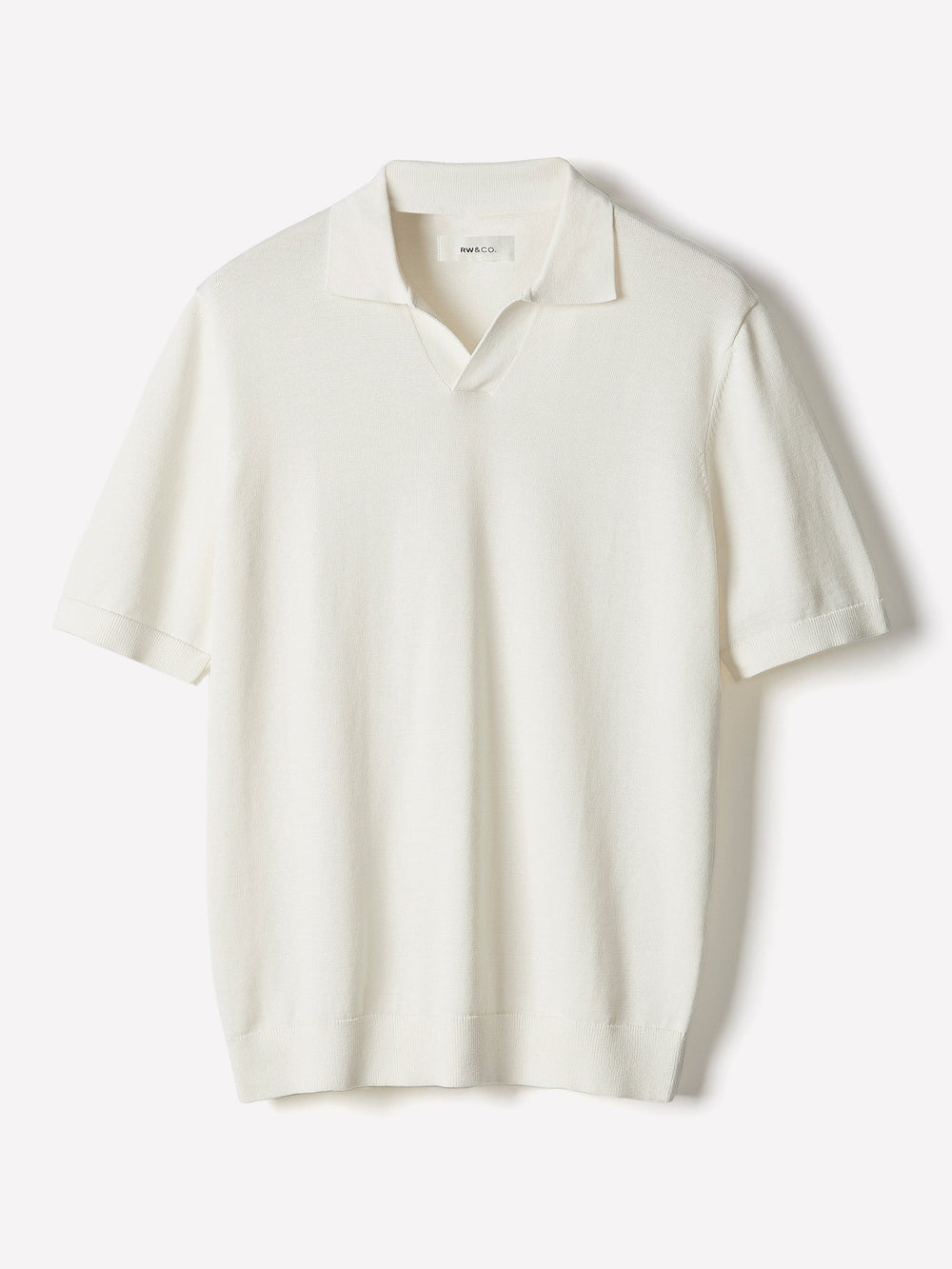 Cotton Short-Sleeve Polo with Johnny Collar rw&co Exclusive Sale Price