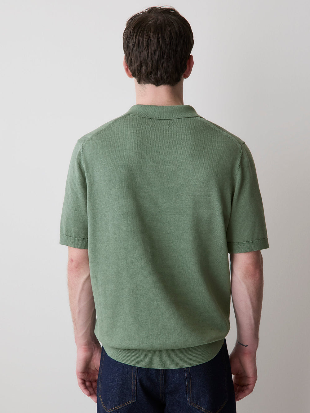 Cotton Short-Sleeve Polo with Johnny Collar rw&co Exclusive Sale Price