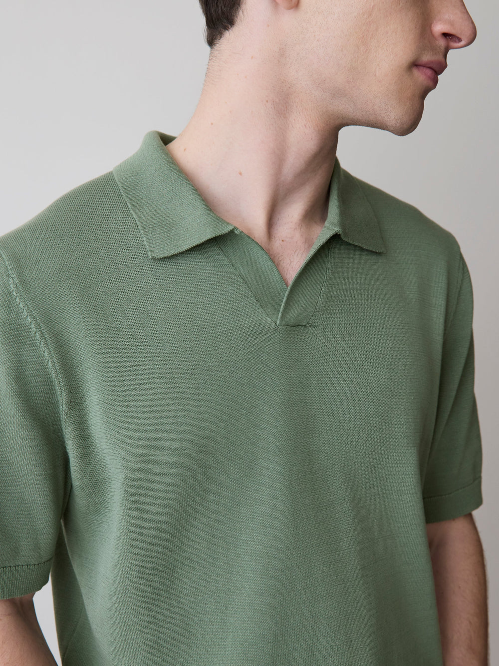 Cotton Short-Sleeve Polo with Johnny Collar rw&co Exclusive Sale Price