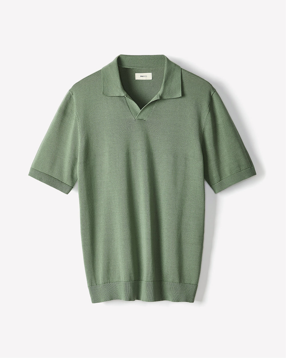 Cotton Short-Sleeve Polo with Johnny Collar rw&co Exclusive Sale Price