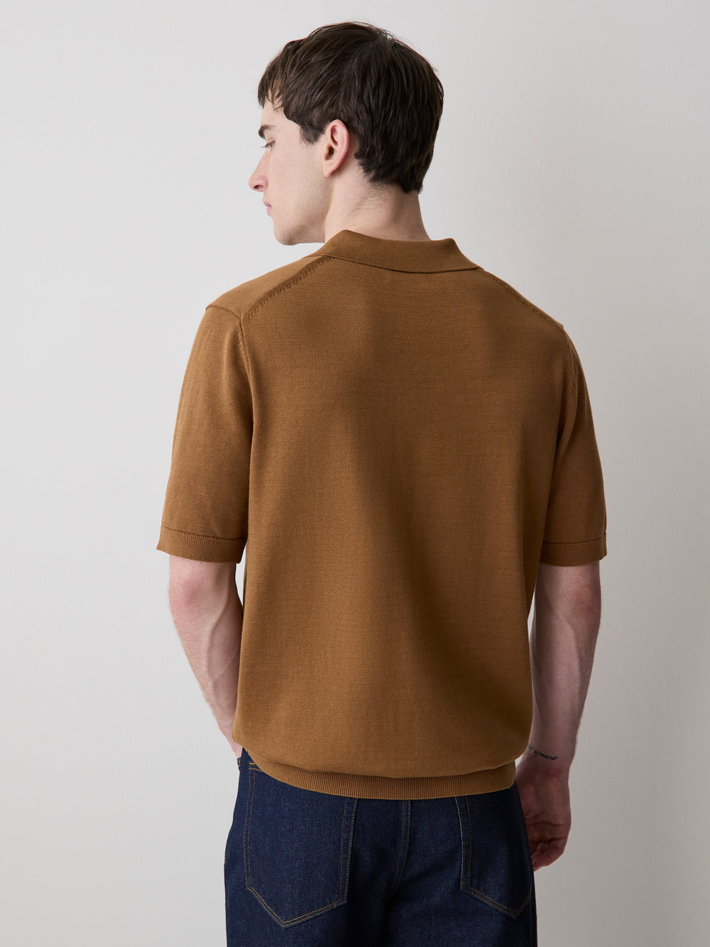 Cotton Short-Sleeve Polo with Johnny Collar rw&co Exclusive Sale Price
