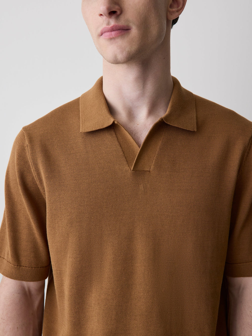 Cotton Short-Sleeve Polo with Johnny Collar rw&co Exclusive Sale Price