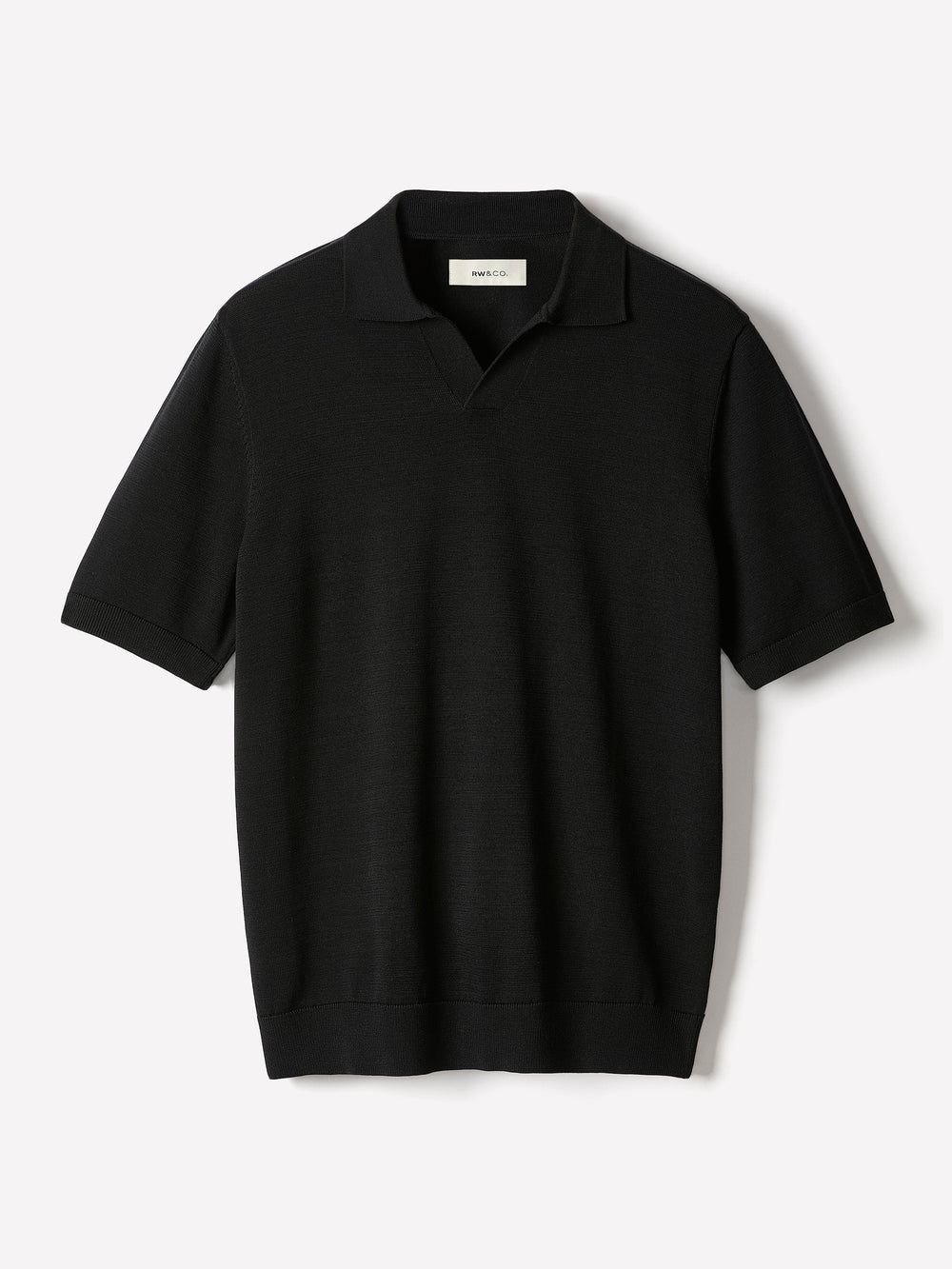 Cotton Short-Sleeve Polo with Johnny Collar rw&co Exclusive Sale Price