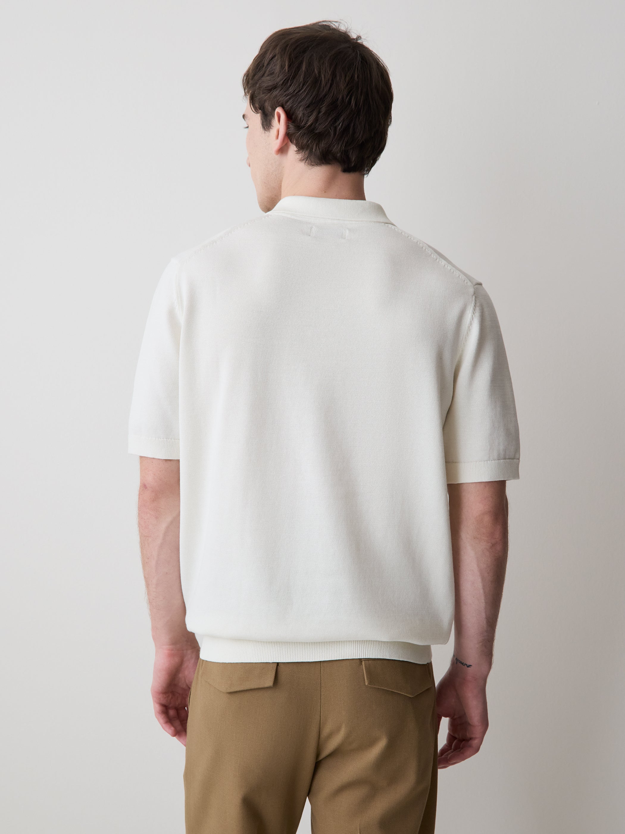 Cotton Short-Sleeve Polo with Johnny Collar rw&co Exclusive Sale Price
