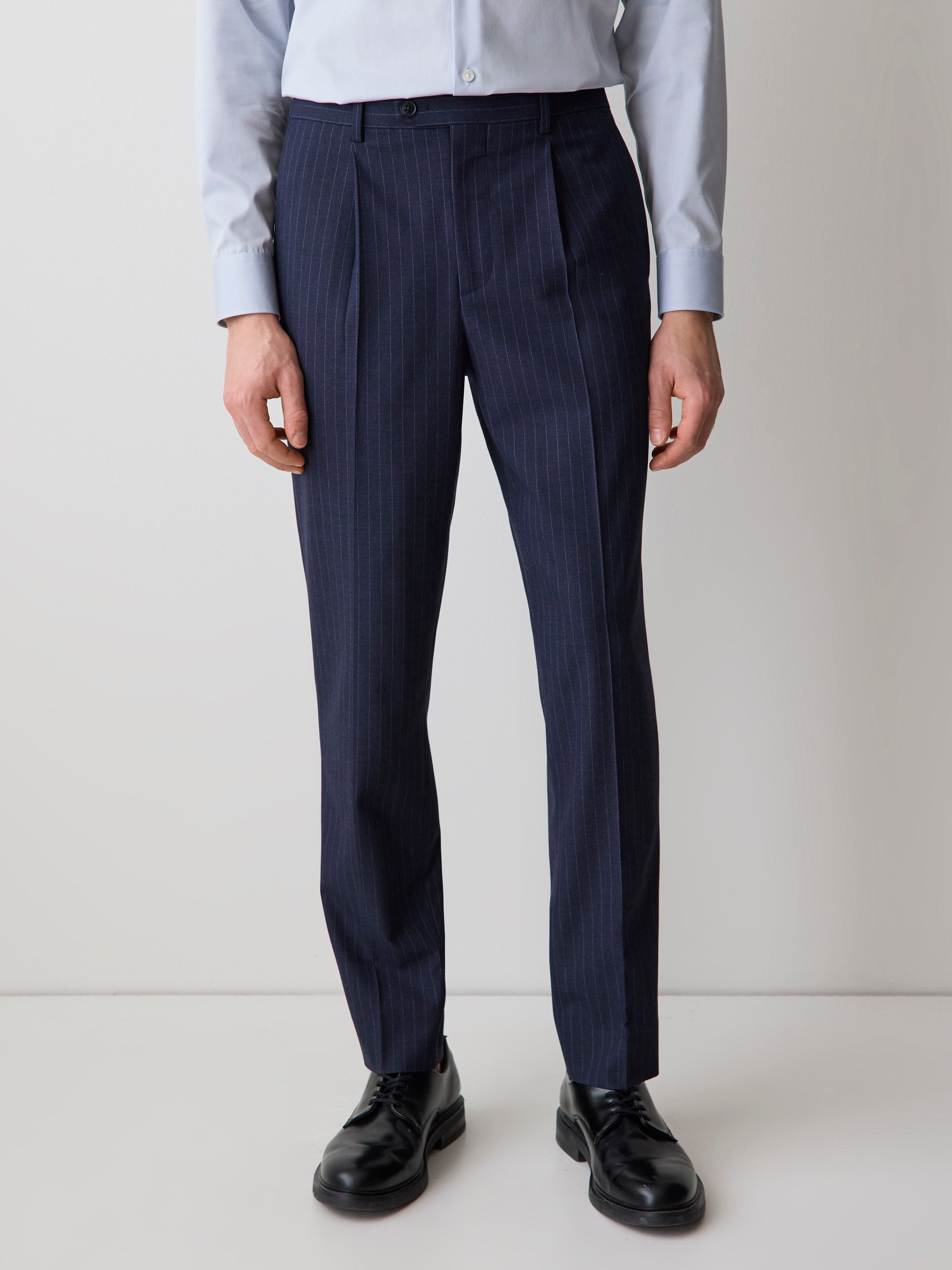 Striped Tapered-Leg Pleated Dress Pant rw&co Special Promo Price