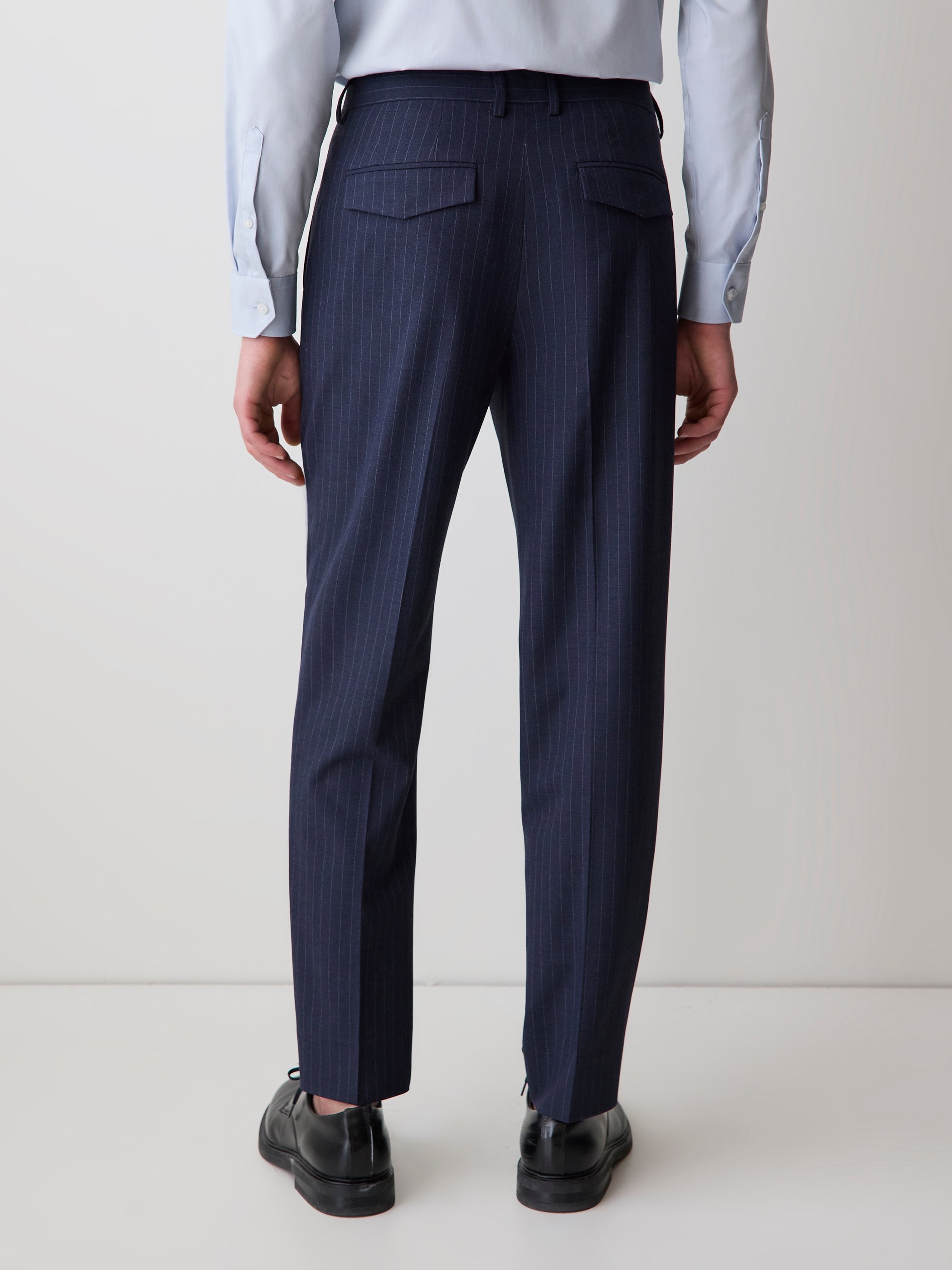 Striped Tapered-Leg Pleated Dress Pant rw&co Special Promo Price