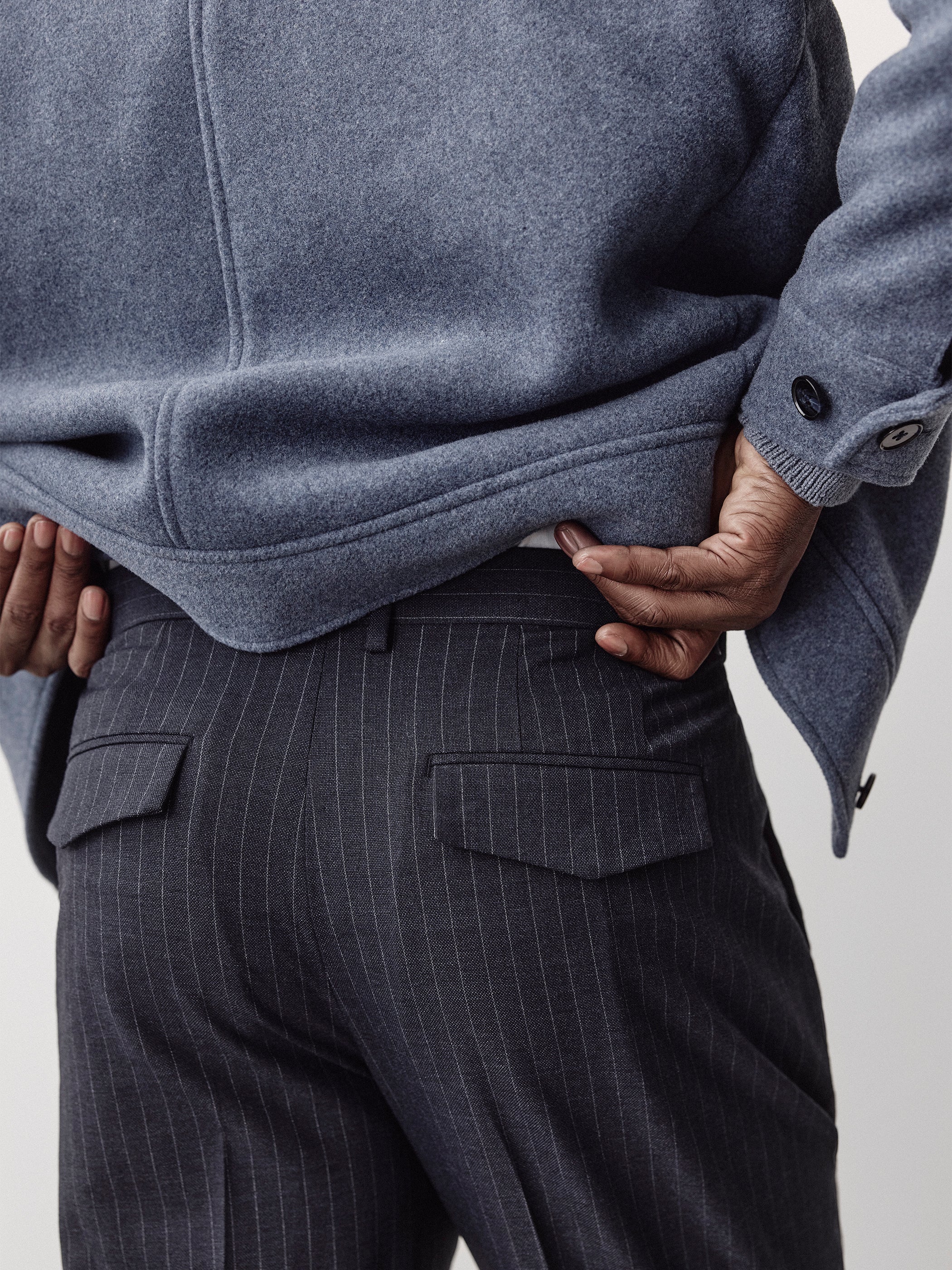 Striped Tapered-Leg Pleated Dress Pant rw&co Special Promo Price