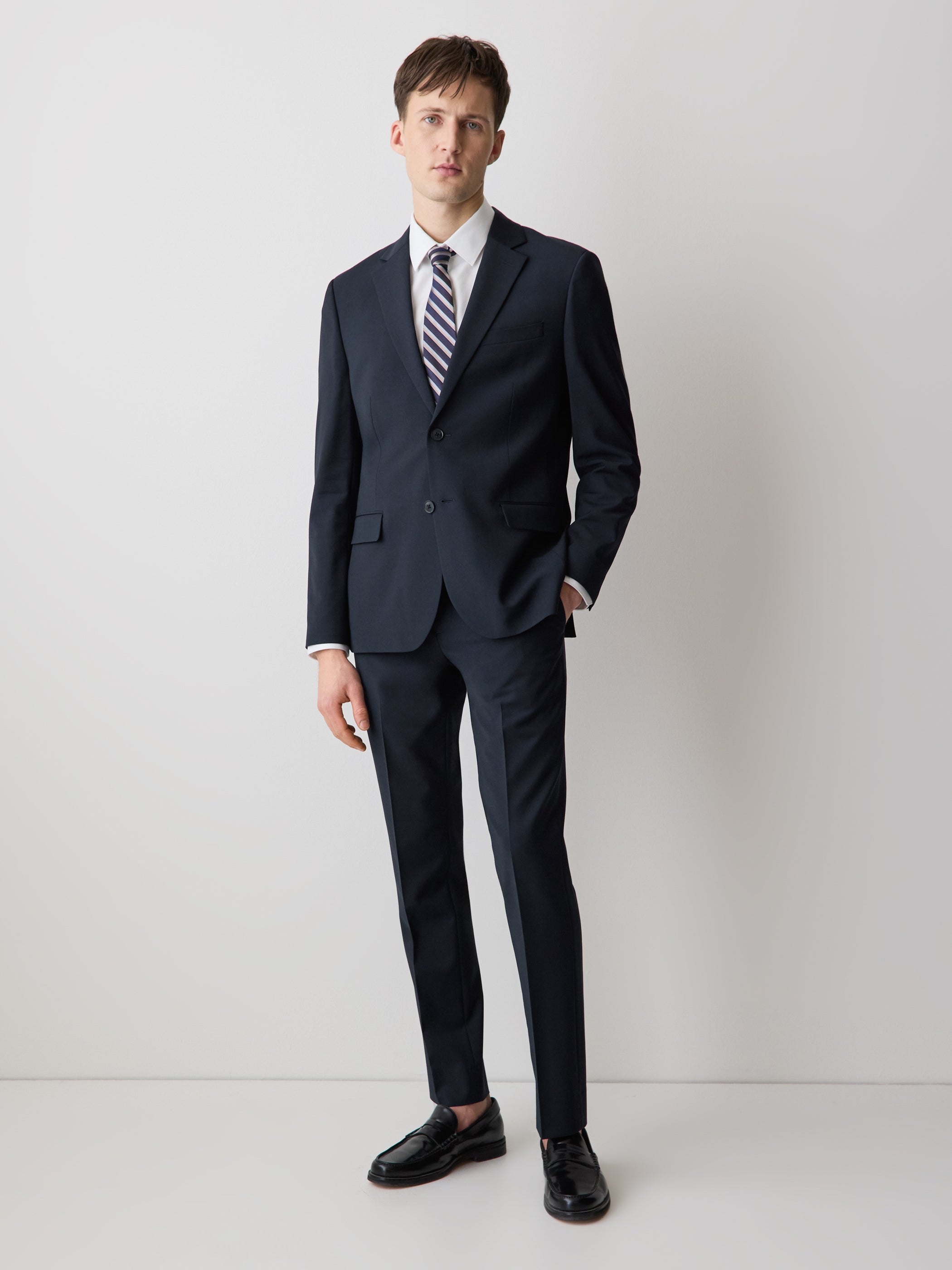 Slim Fit Navy Wool Suit Pant rw&co Special Promo Price