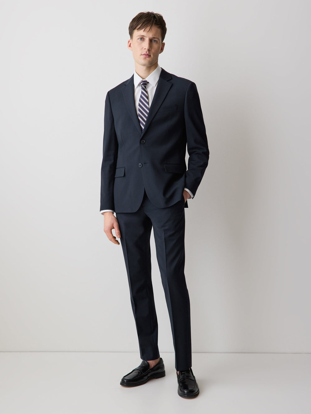 Slim Fit Navy Wool Suit Pant rw&co Special Promo Price