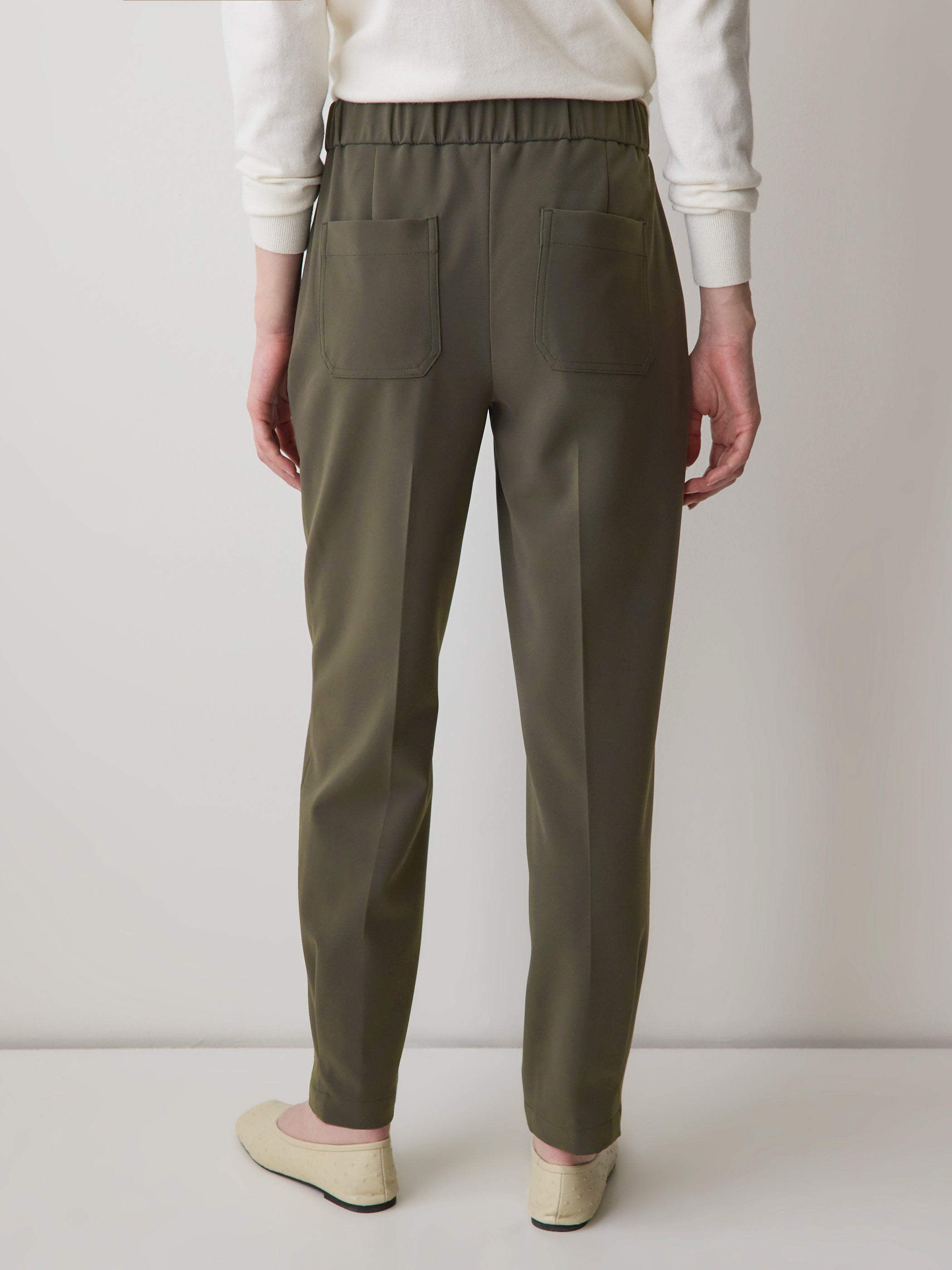 Mid-Rise Tapered-Leg Flowy Jogger Pant rw&co Limited Time Discount