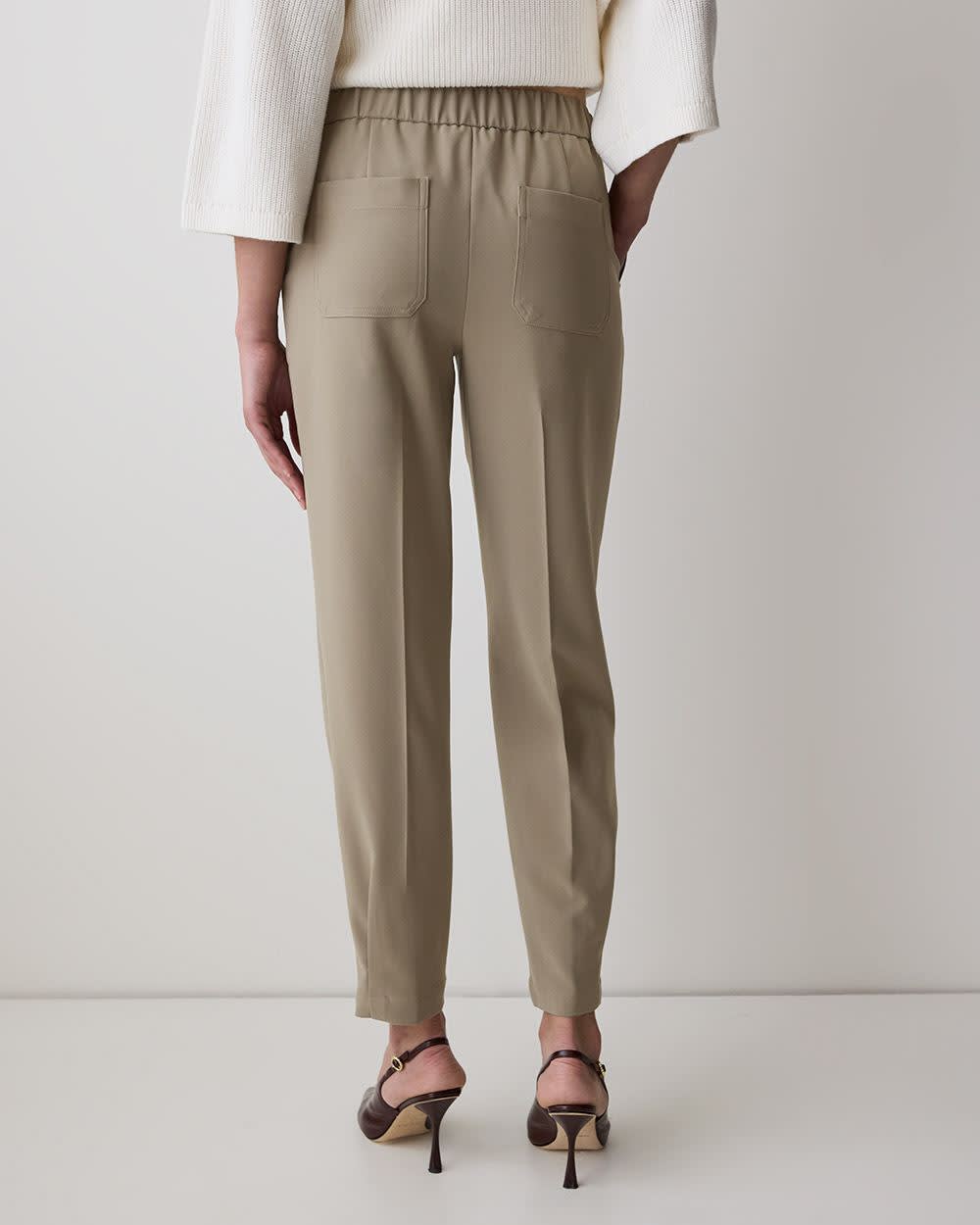 Mid-Rise Tapered-Leg Flowy Jogger Pant rw&co Limited Time Discount