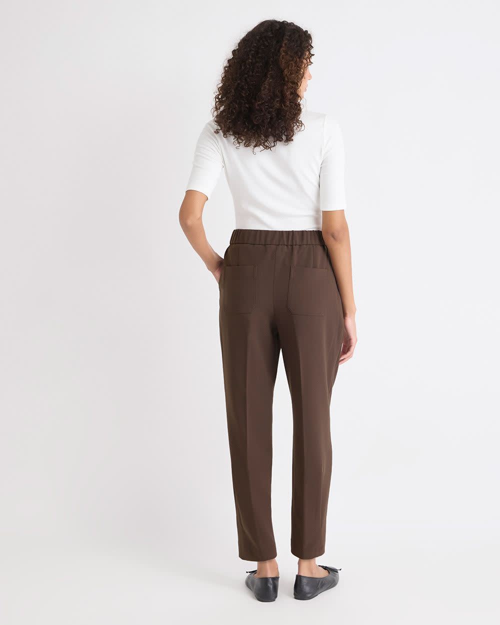 Mid-Rise Tapered-Leg Flowy Jogger Pant rw&co Limited Time Discount