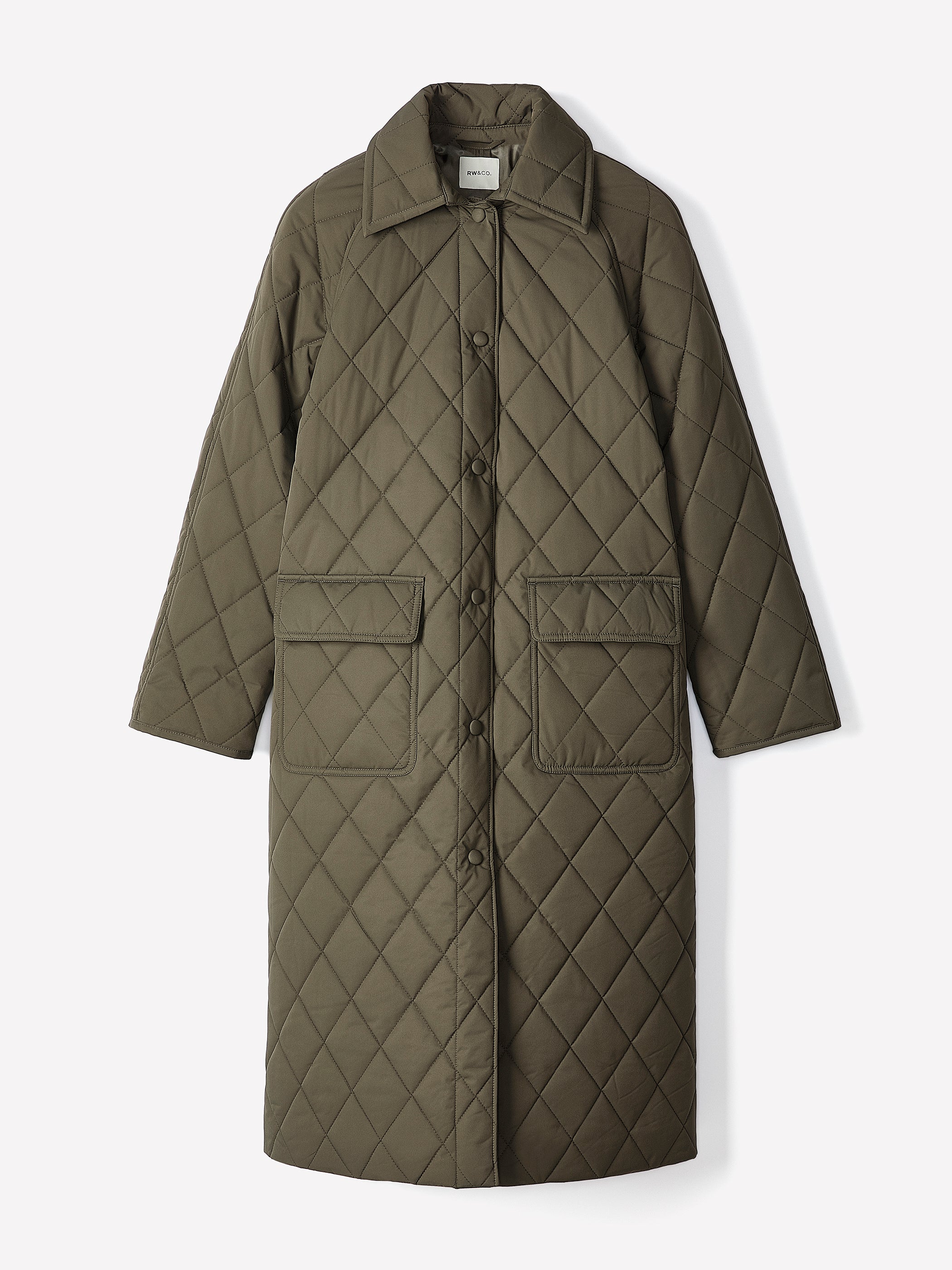 Quilted Trench Coat with Shirt Collar rw&co Special Promo Price