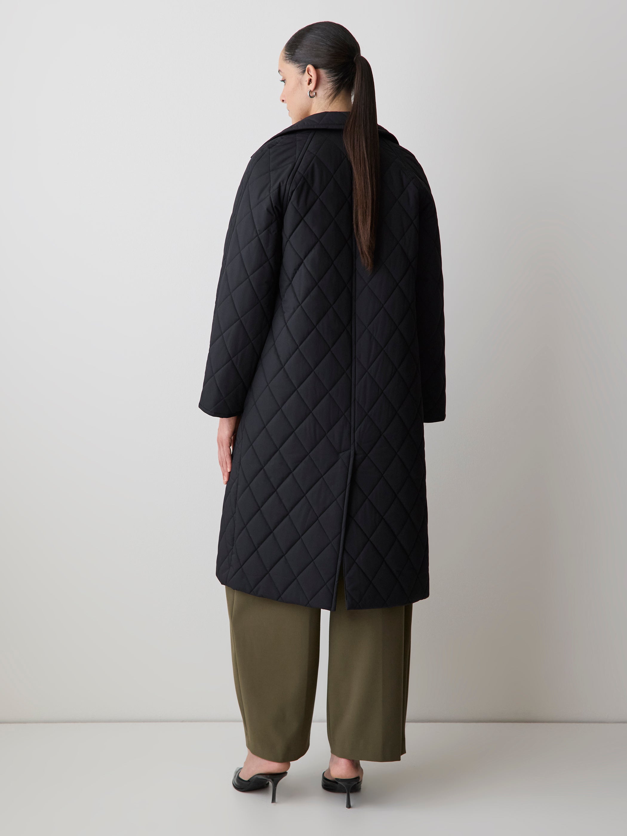 Quilted Trench Coat with Shirt Collar rw&co Special Promo Price