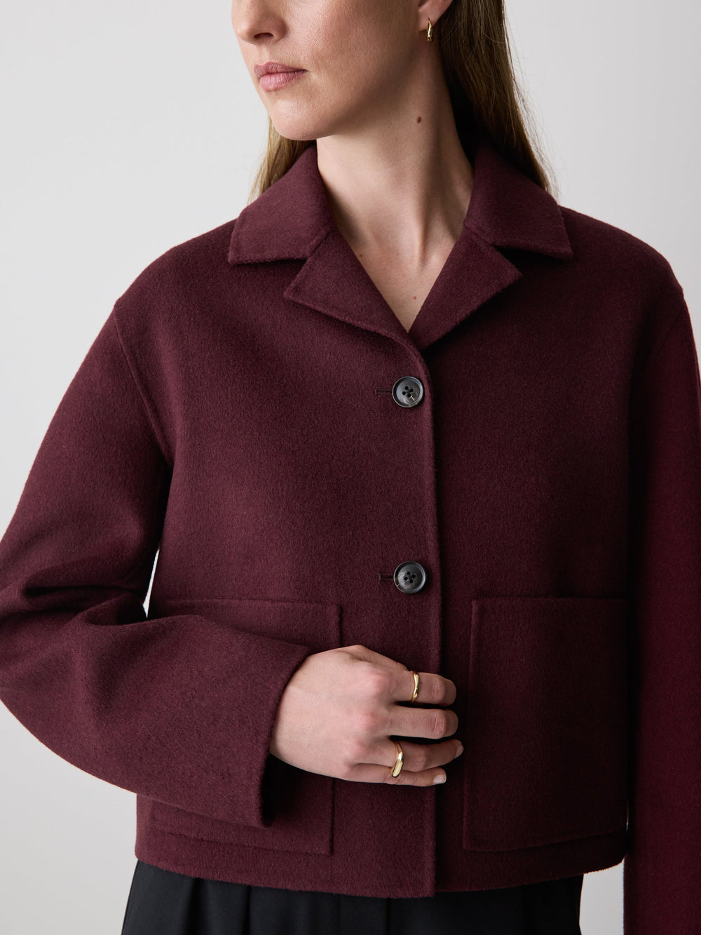 Double Face Wool-Blend Transitional Coat rw&co Great Value Deal