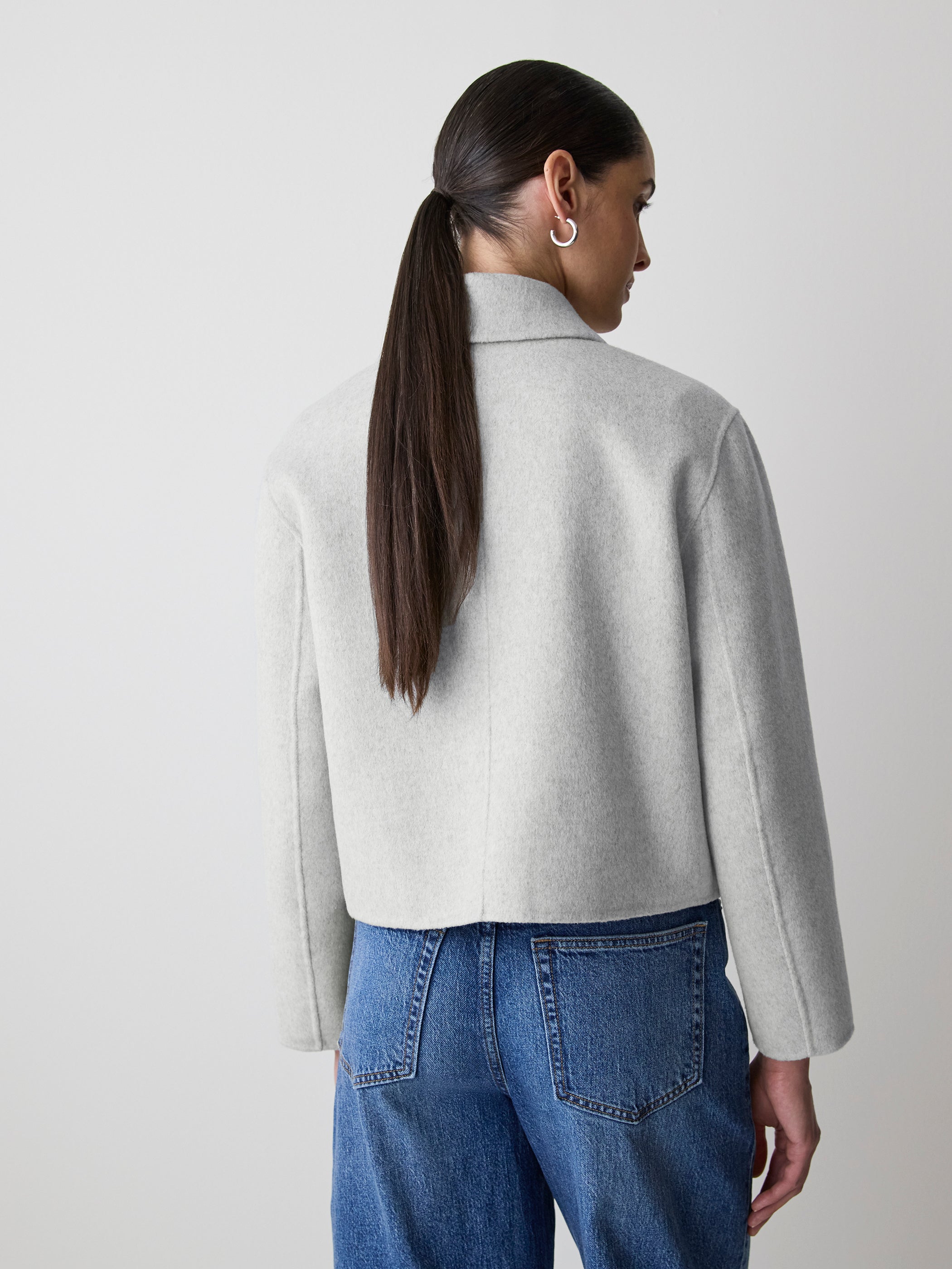 Double Face Wool-Blend Transitional Coat rw&co Great Value Deal