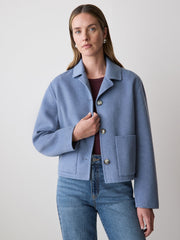 Double Face Wool-Blend Transitional Coat rw&co Great Value Deal