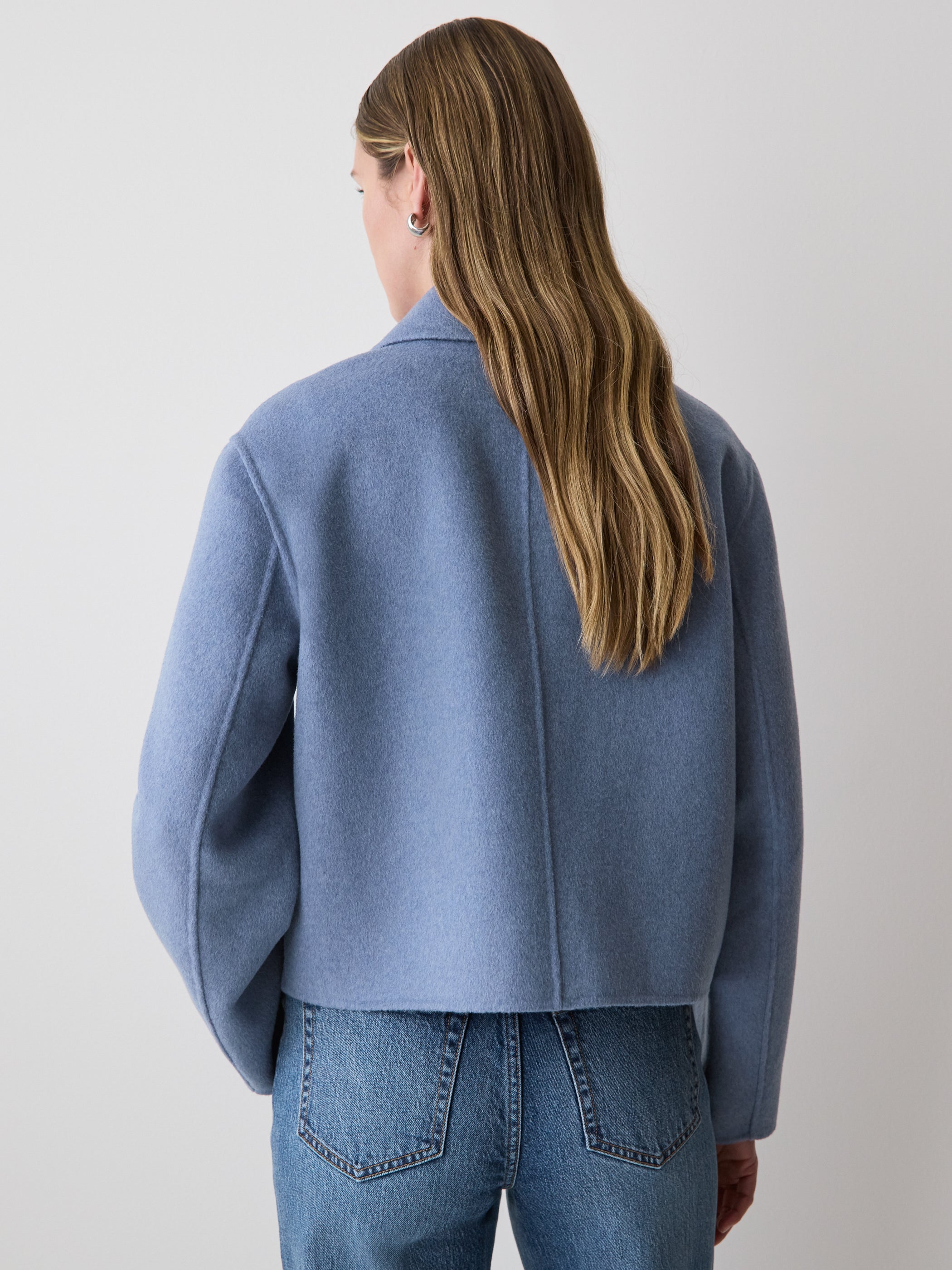 Double Face Wool-Blend Transitional Coat rw&co Great Value Deal