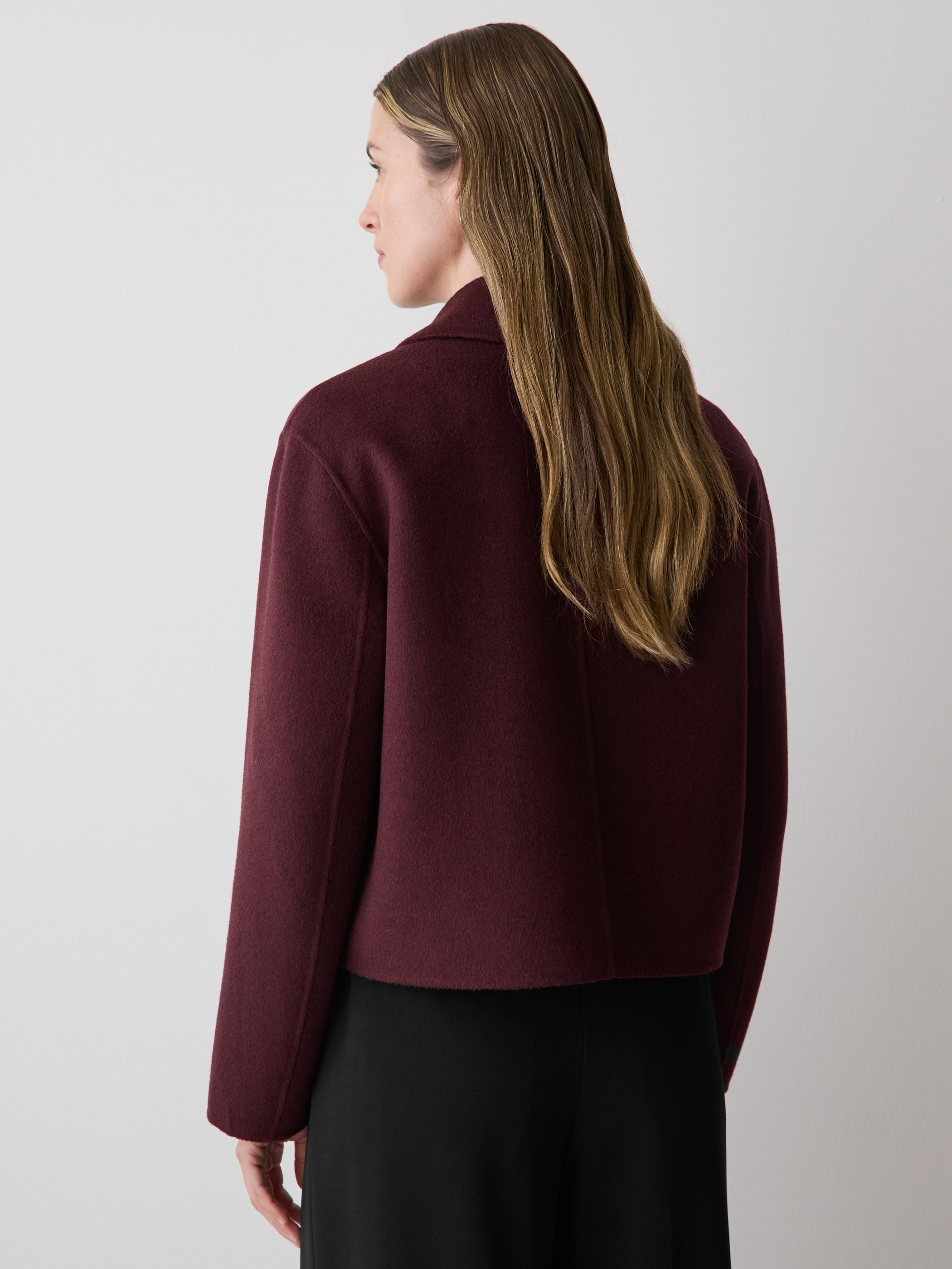 Double Face Wool-Blend Transitional Coat rw&co Great Value Deal