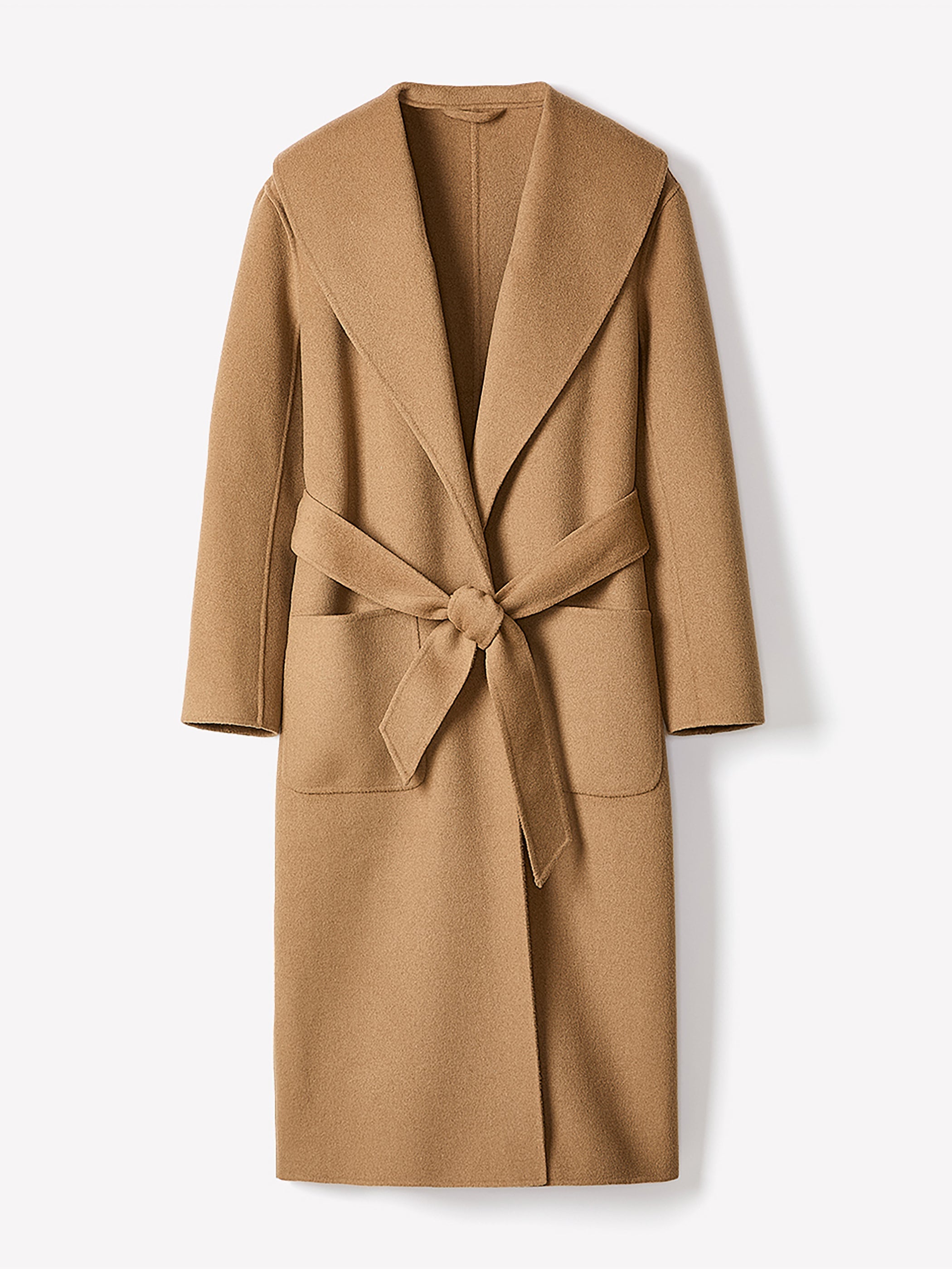 Double Face Long Coat with Belt rw&co Limited Time Discount