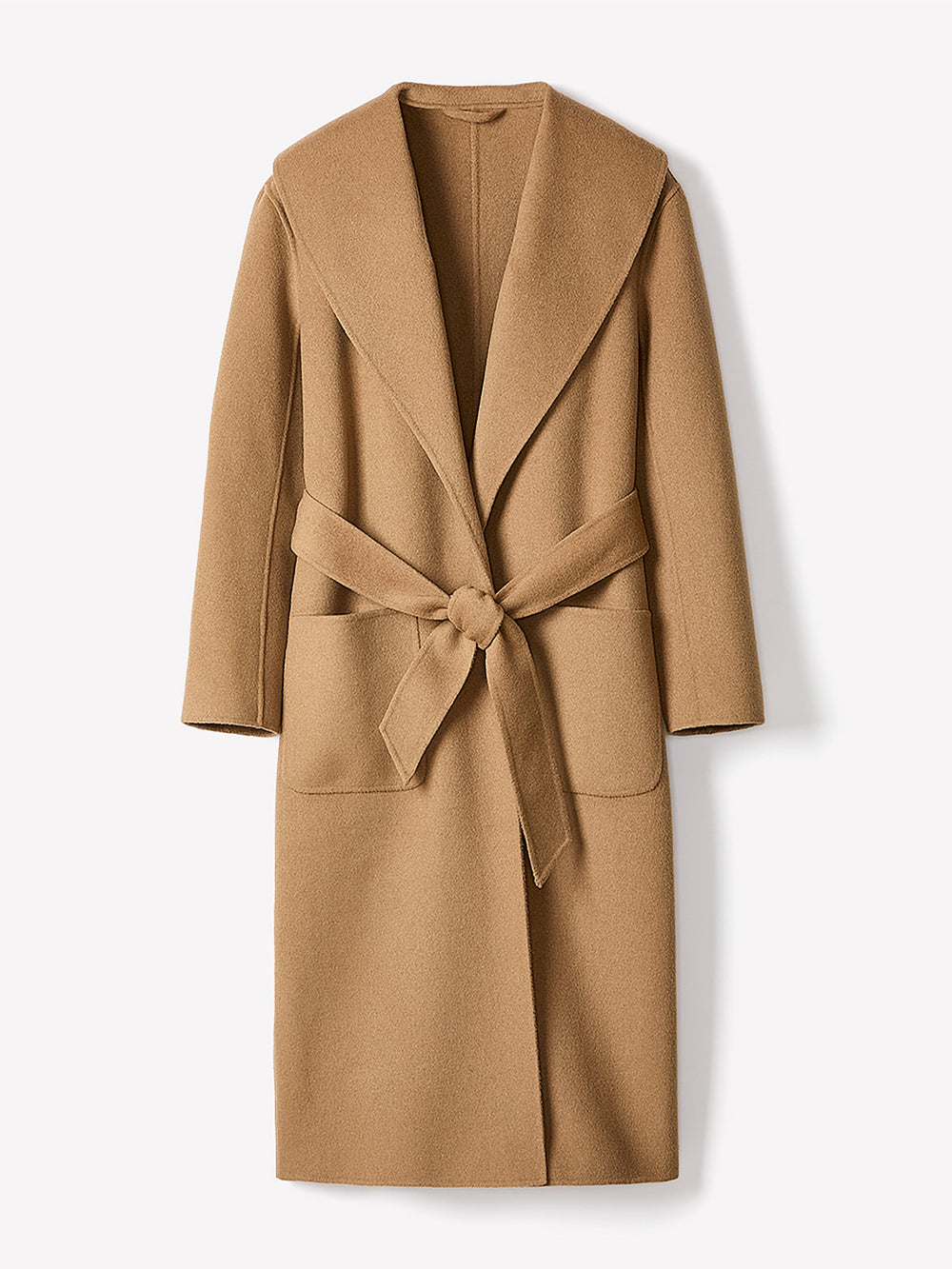 Double Face Long Coat with Belt rw&co Limited Time Discount