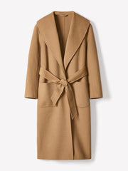 Double Face Long Coat with Belt rw&co Limited Time Discount