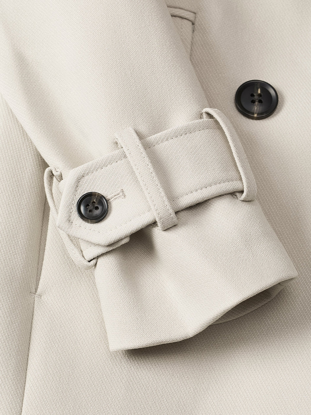Double-Breasted Twill Trench Coat with Belt rw&co On Sale