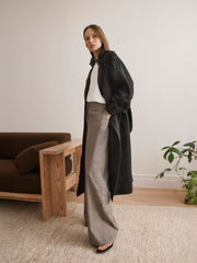 Double-Breasted Trench Coat with Belt rw&co Limited Time Discount