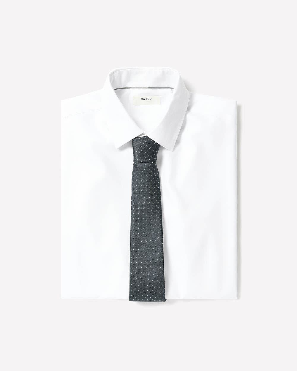 Slim Fit Knit-Like Dress Shirt rw&co On Sale
