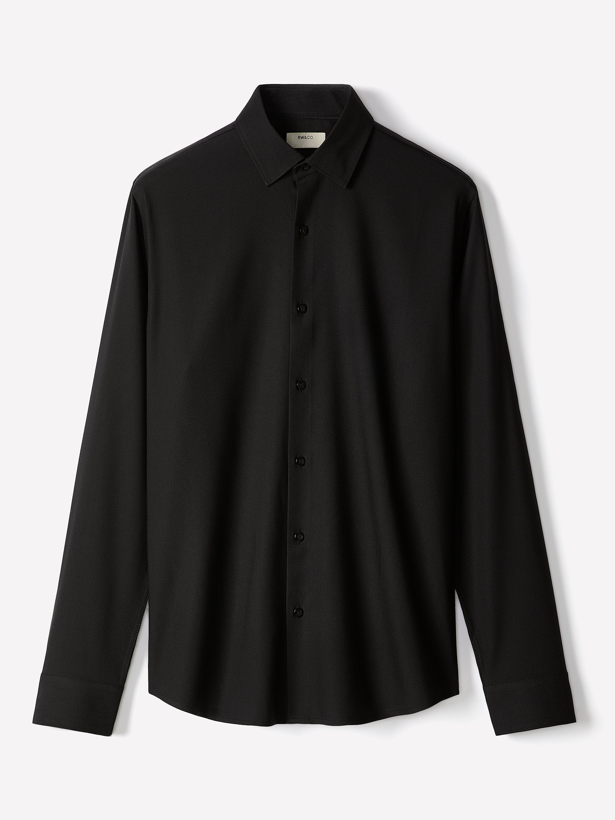 Slim Fit Knit-Like Dress Shirt rw&co On Sale