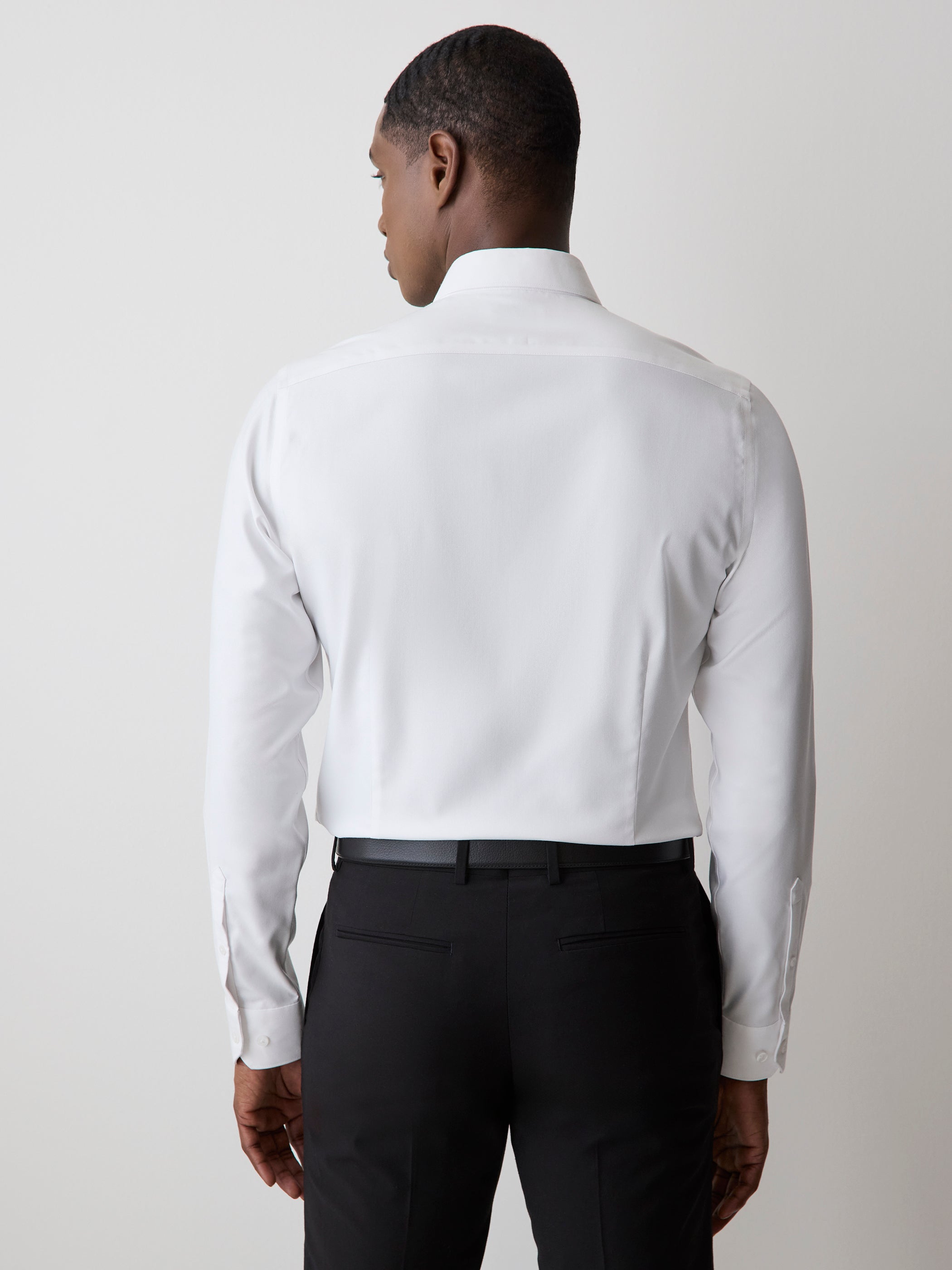 Slim Fit Knit-Like Dress Shirt rw&co On Sale