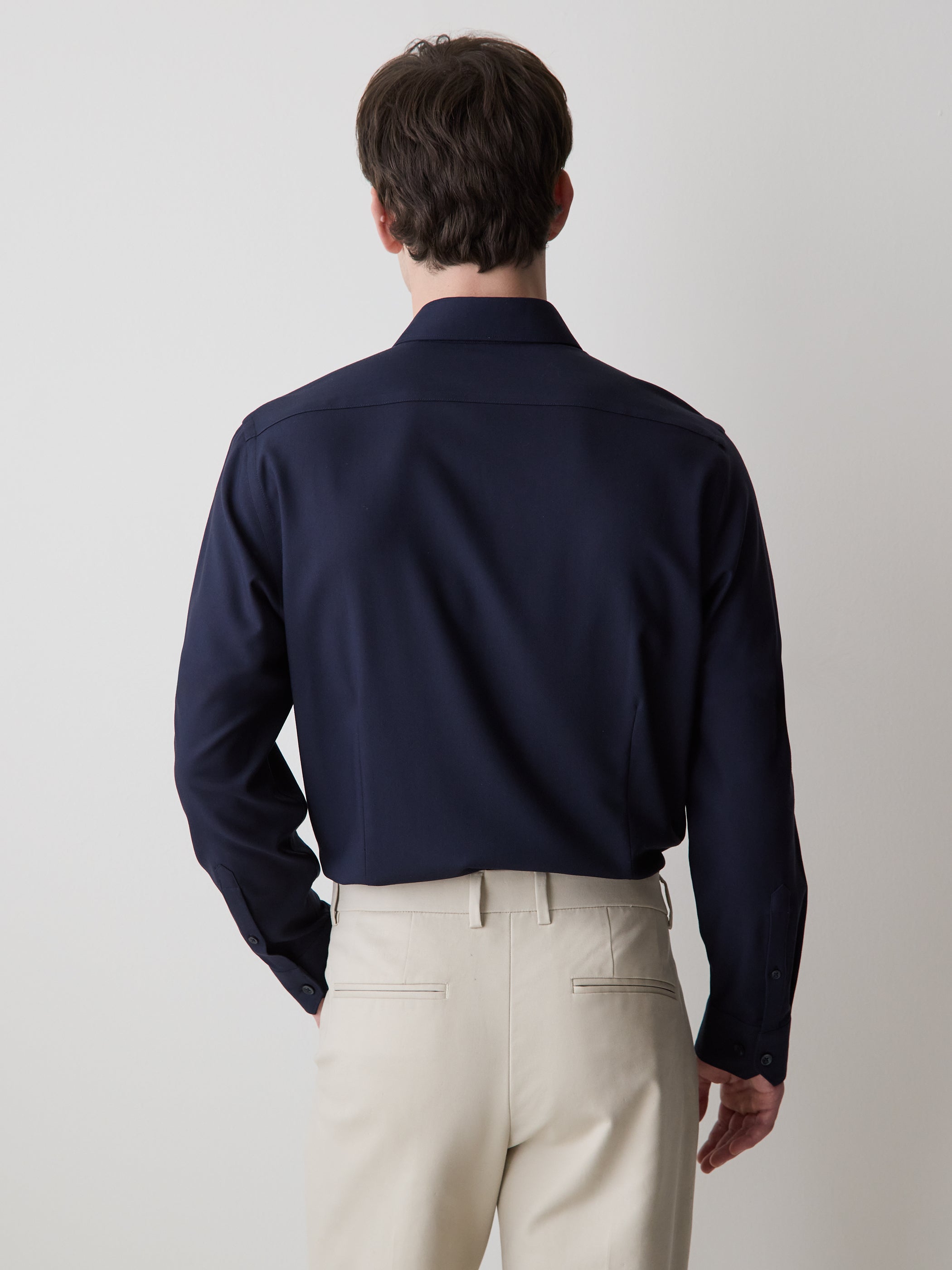 Slim Fit Knit-Like Dress Shirt rw&co Great Value Deal