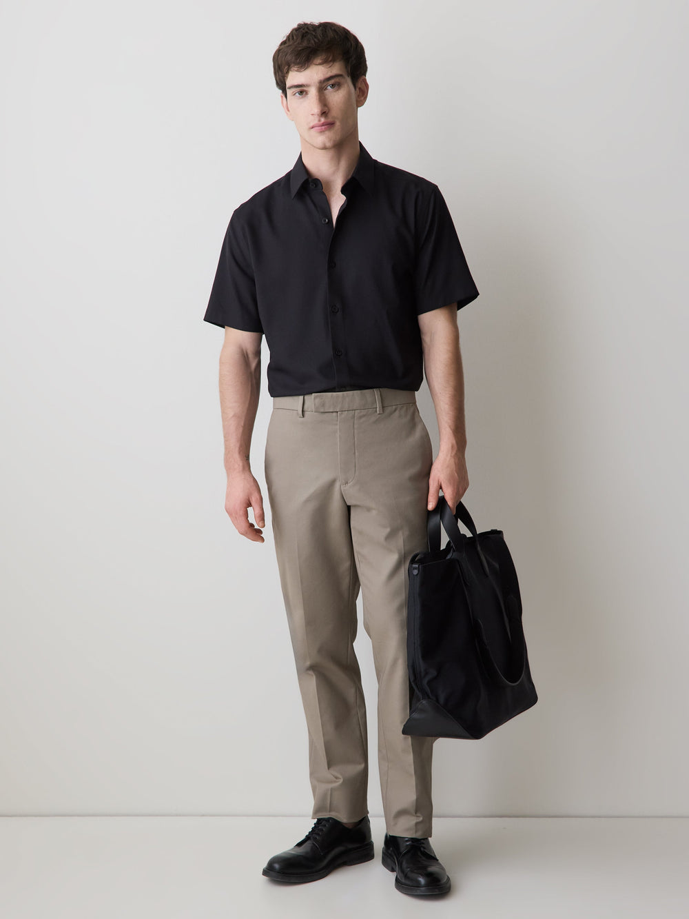 Short-Sleeve Slim Fit Knit-Like Dress Shirt rw&co Special Promo Price