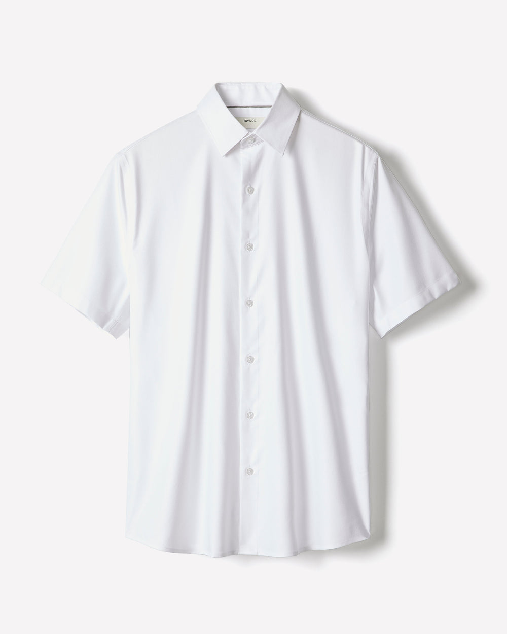 Short-Sleeve Slim Fit Knit-Like Dress Shirt rw&co Special Promo Price