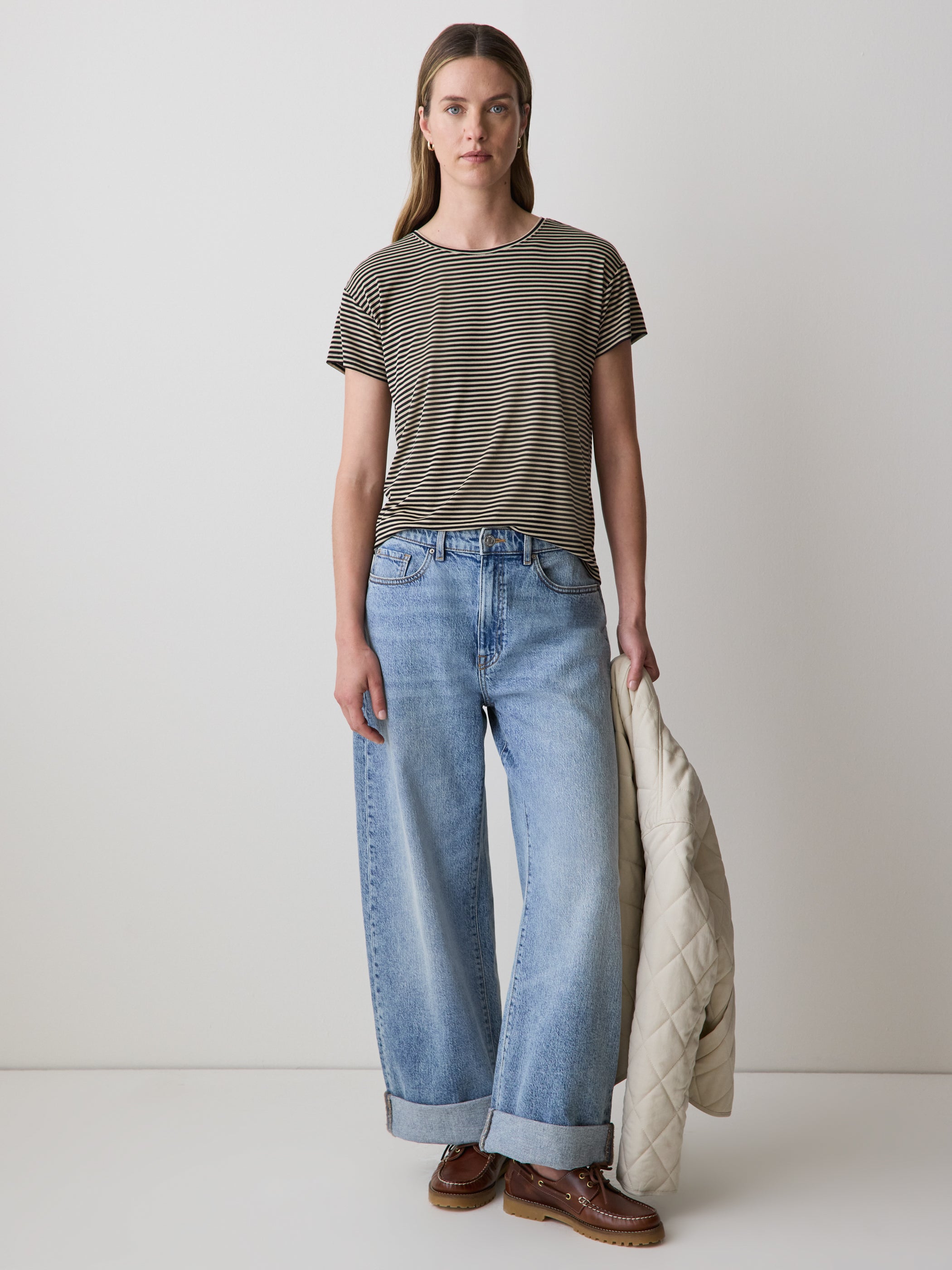 Short-Sleeve Crew-Neck Boxy Tee rw&co Special Promo Price