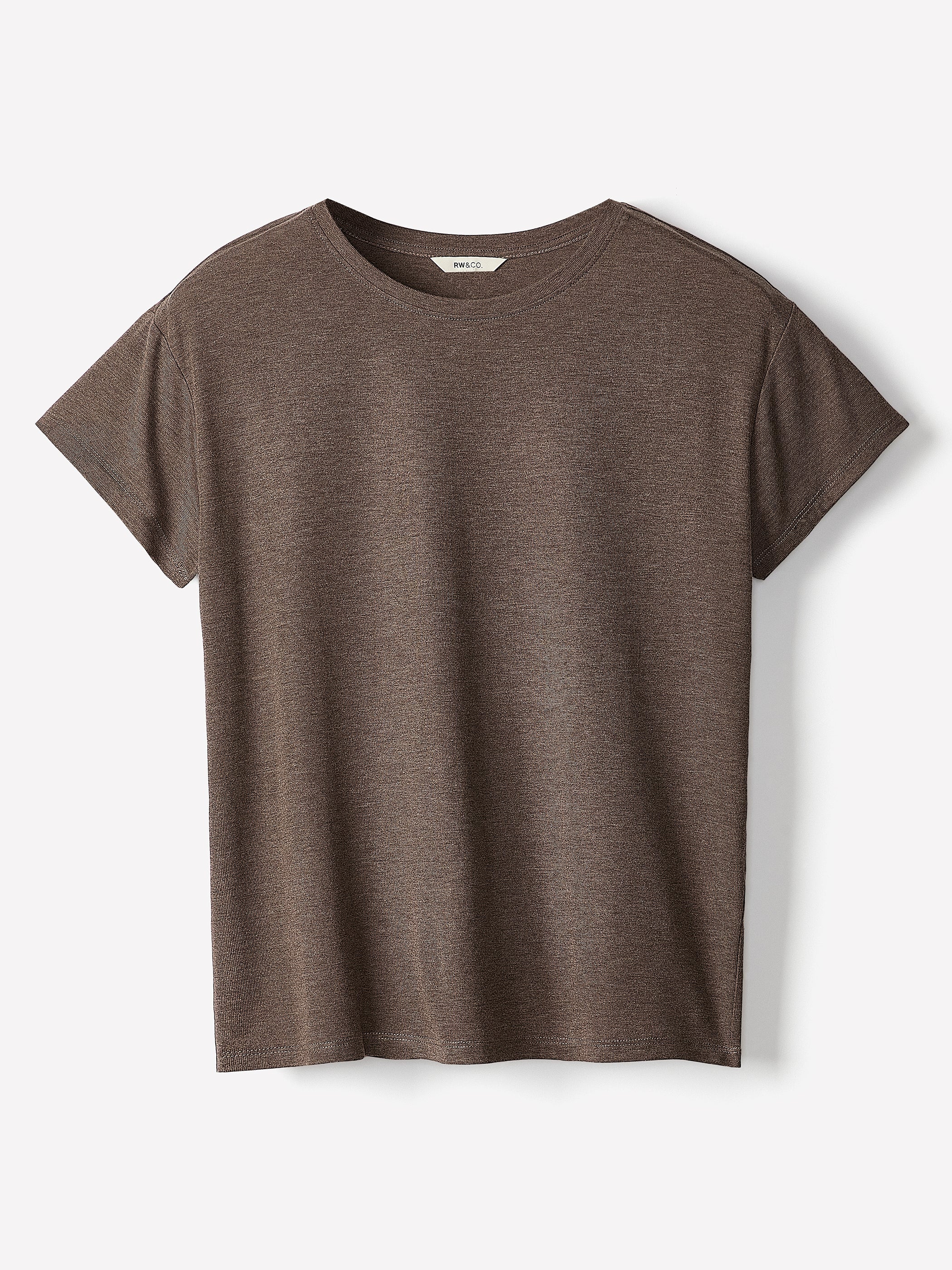 Silk-Blend Boxy Knit Top rw&co On Sale