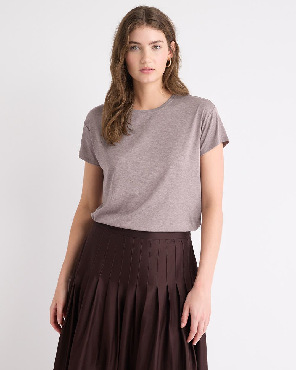 Silk-Blend Boxy Knit Top rw&co On Sale
