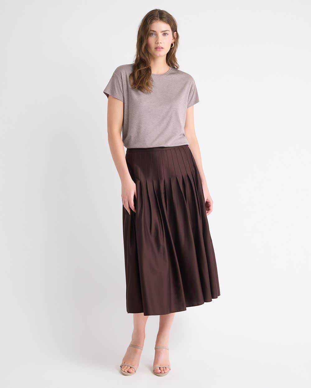 Silk-Blend Boxy Knit Top rw&co On Sale