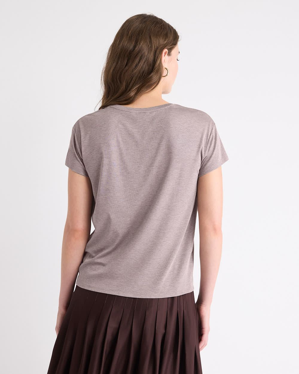Silk-Blend Boxy Knit Top rw&co On Sale