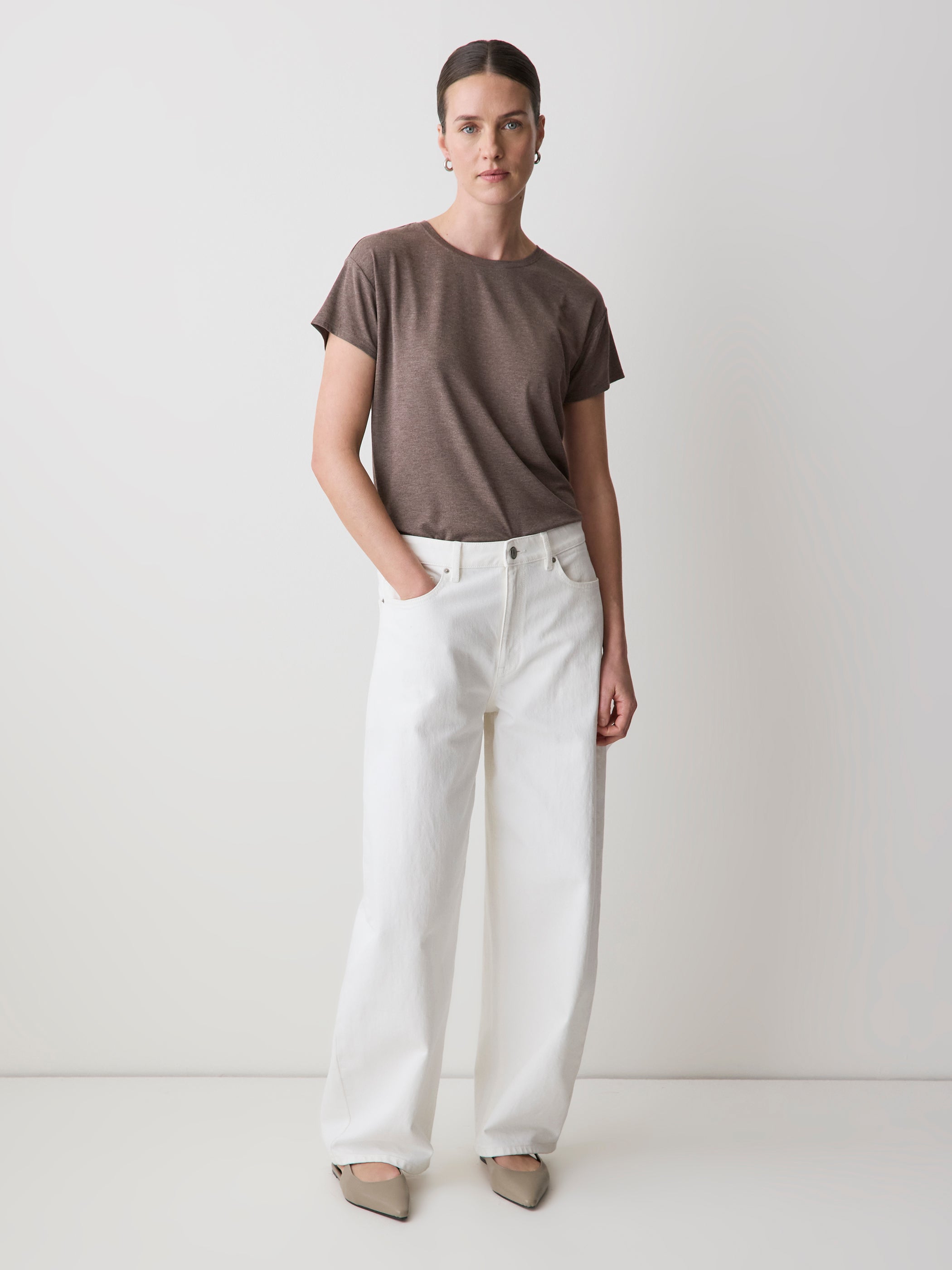 Silk-Blend Boxy Knit Top rw&co On Sale
